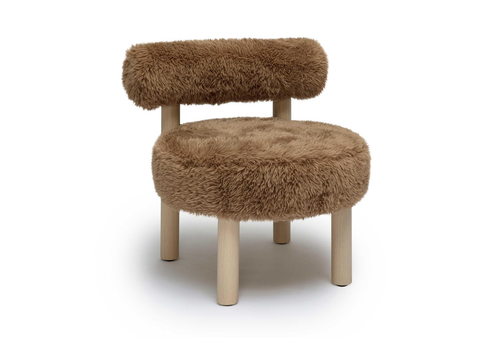 carmel dark taupe brown vegan shearling fabric accent chair 1 carmel dark taupe brown vegan shearling fabric accent chair