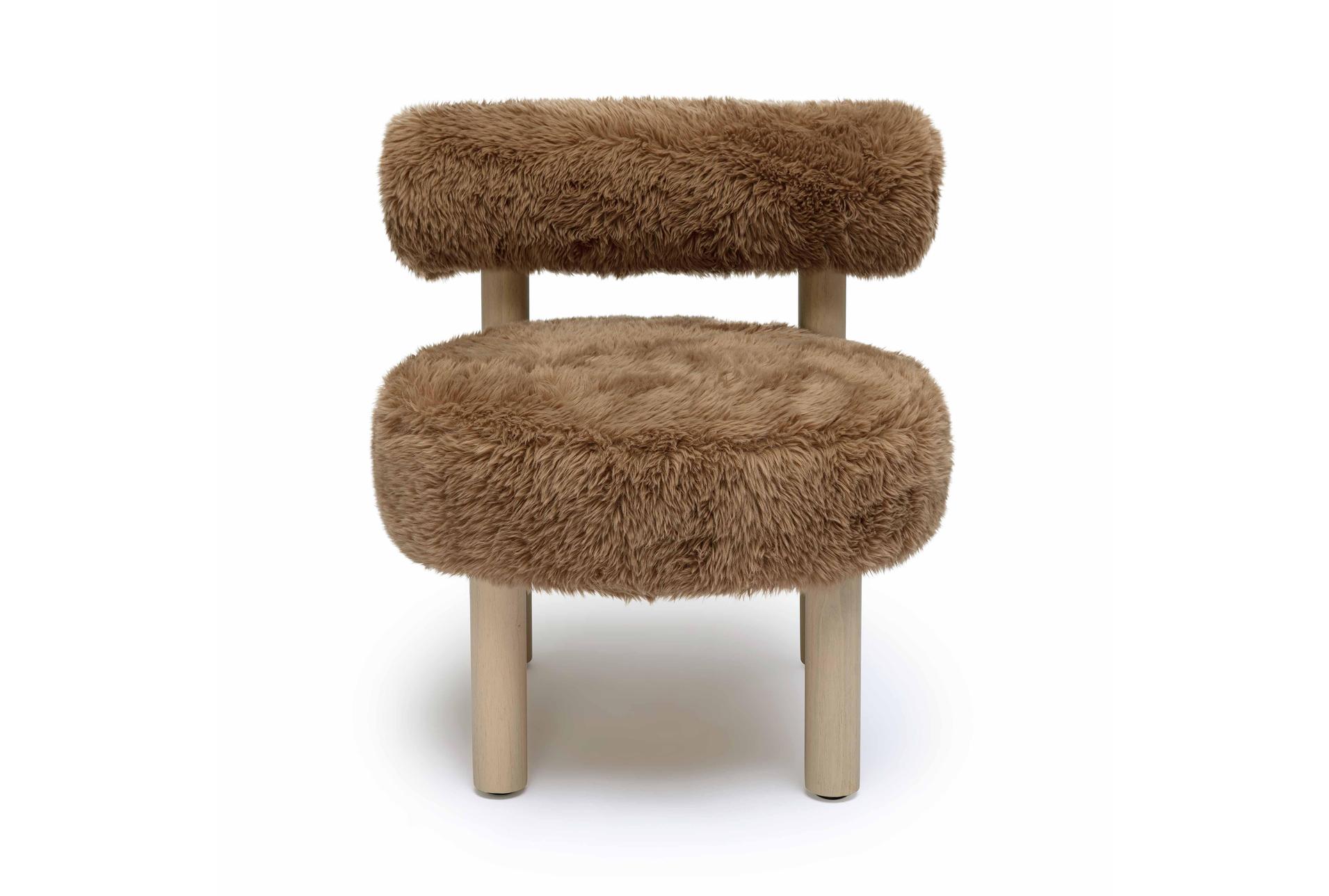 carmel dark taupe brown vegan shearling fabric accent chair 10 carmel dark taupe brown vegan shearling fabric accent chair