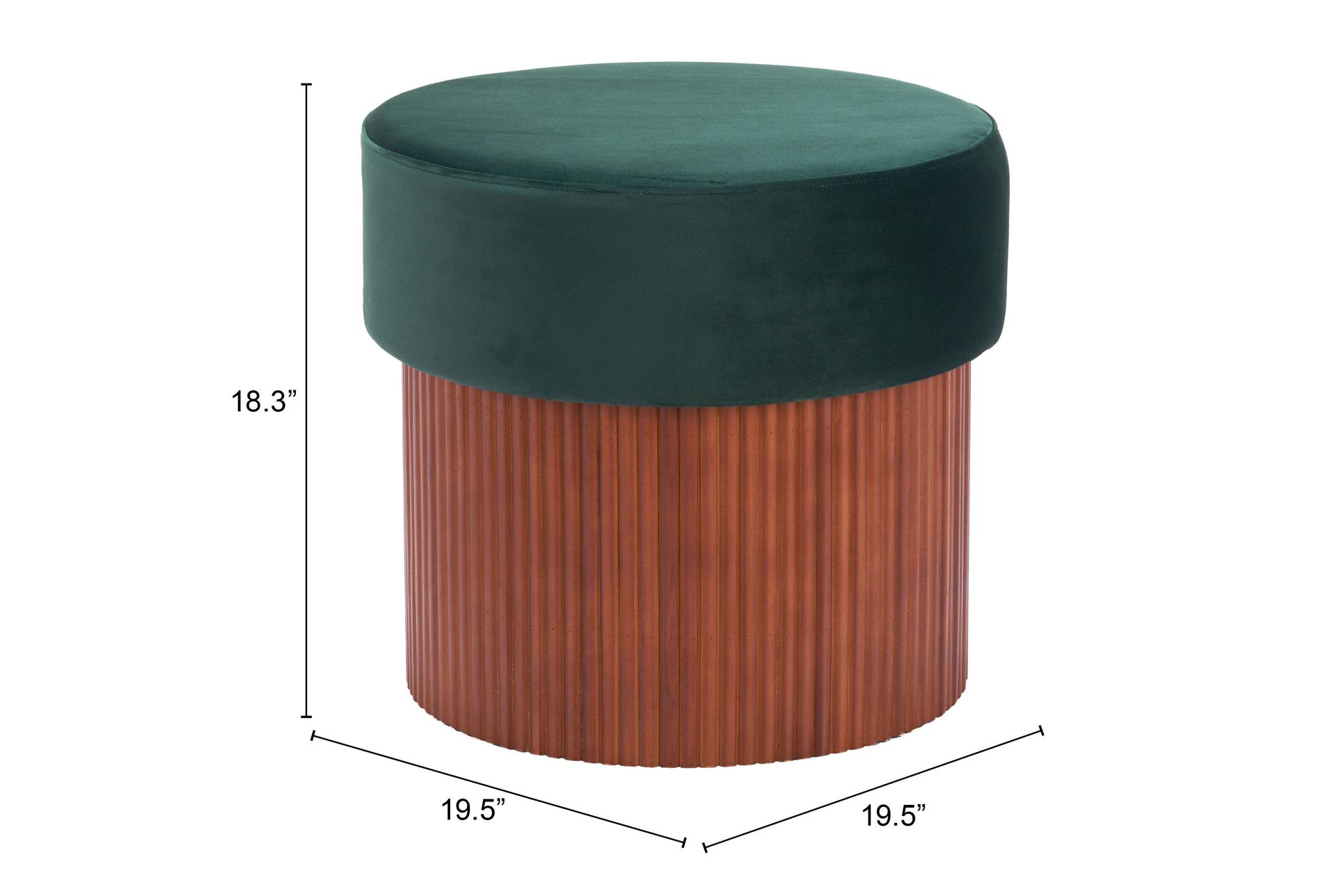 boto green plush round fabric wood storage ottoman 15 boto green plush round fabric wood storage ottoman