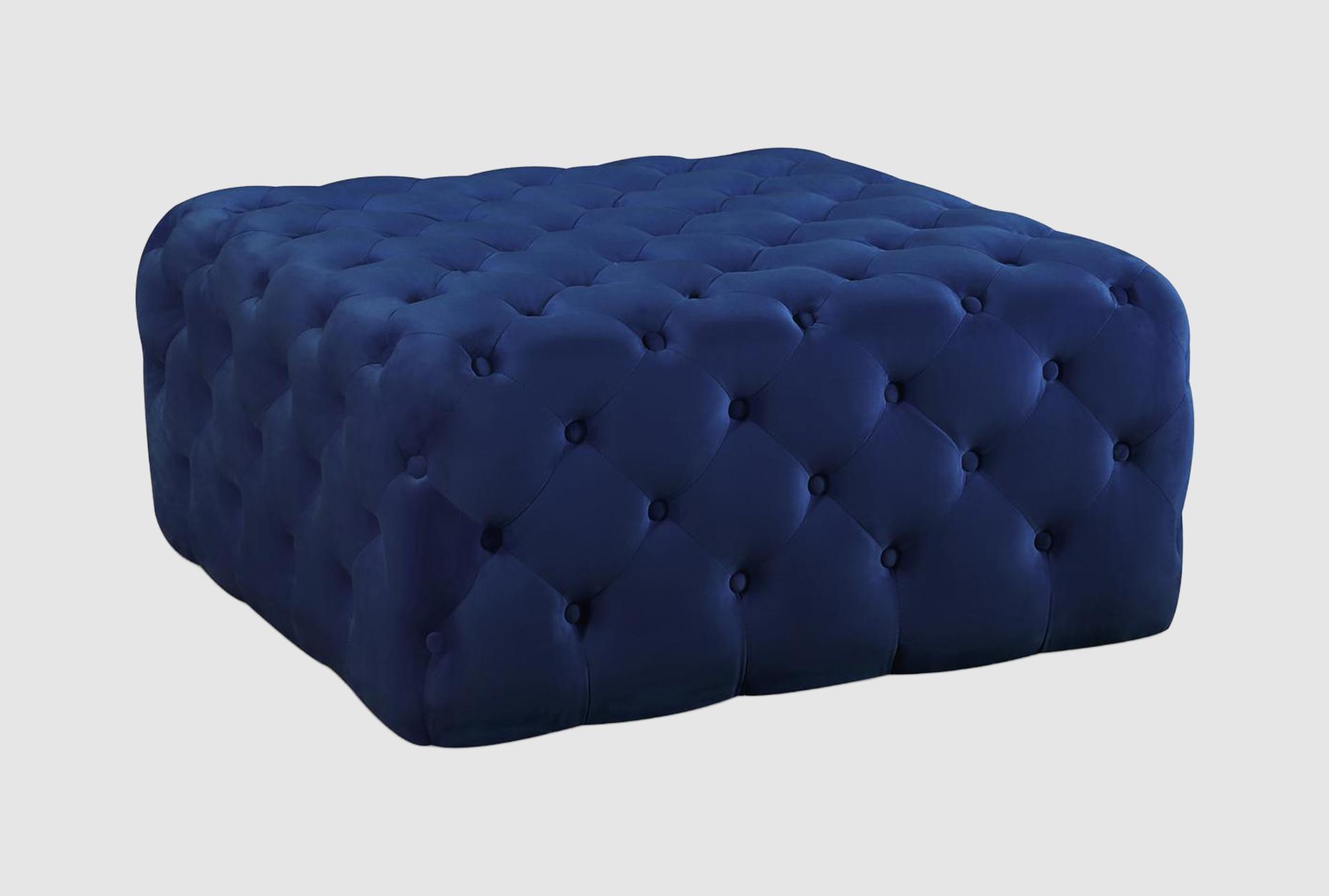 ariel navy velvet rectangle upholstered ottoman/bench | entryway 1 ariel navy velvet rectangle upholstered ottoman/bench | entryway