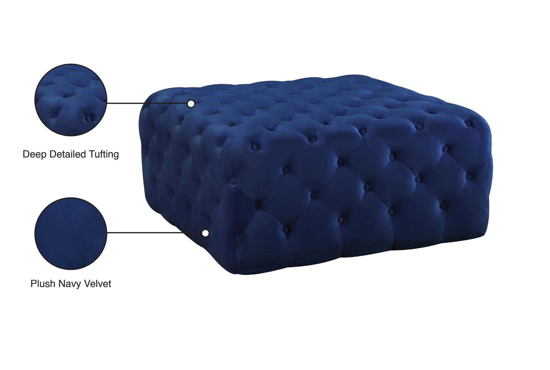 ariel navy velvet rectangle upholstered ottoman/bench | entryway 7 ariel navy velvet rectangle upholstered ottoman/bench | entryway
