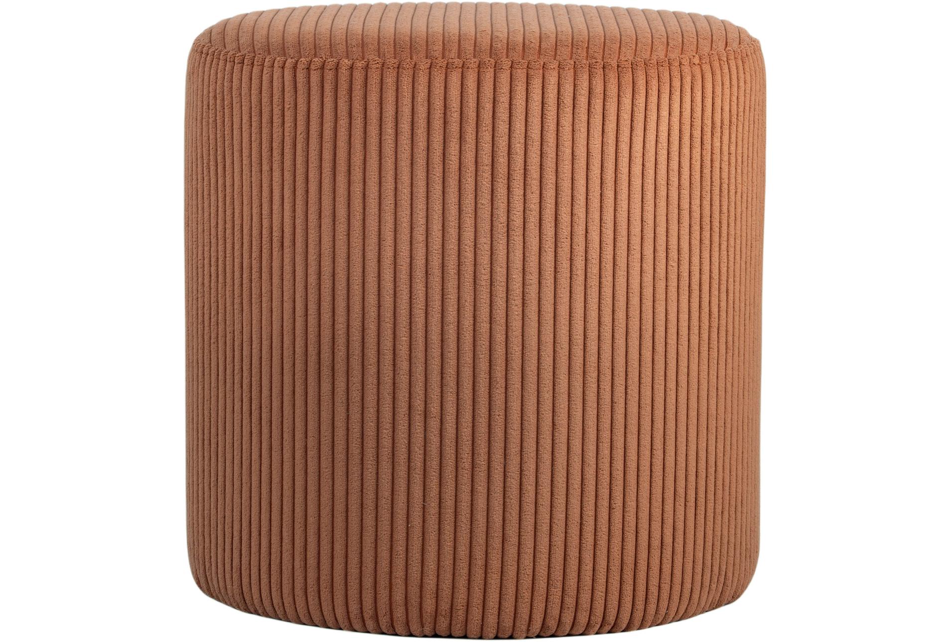 roy cognac round microsuede fabric upholstered ottoman/stool 11 roy cognac round microsuede fabric upholstered ottoman/stool
