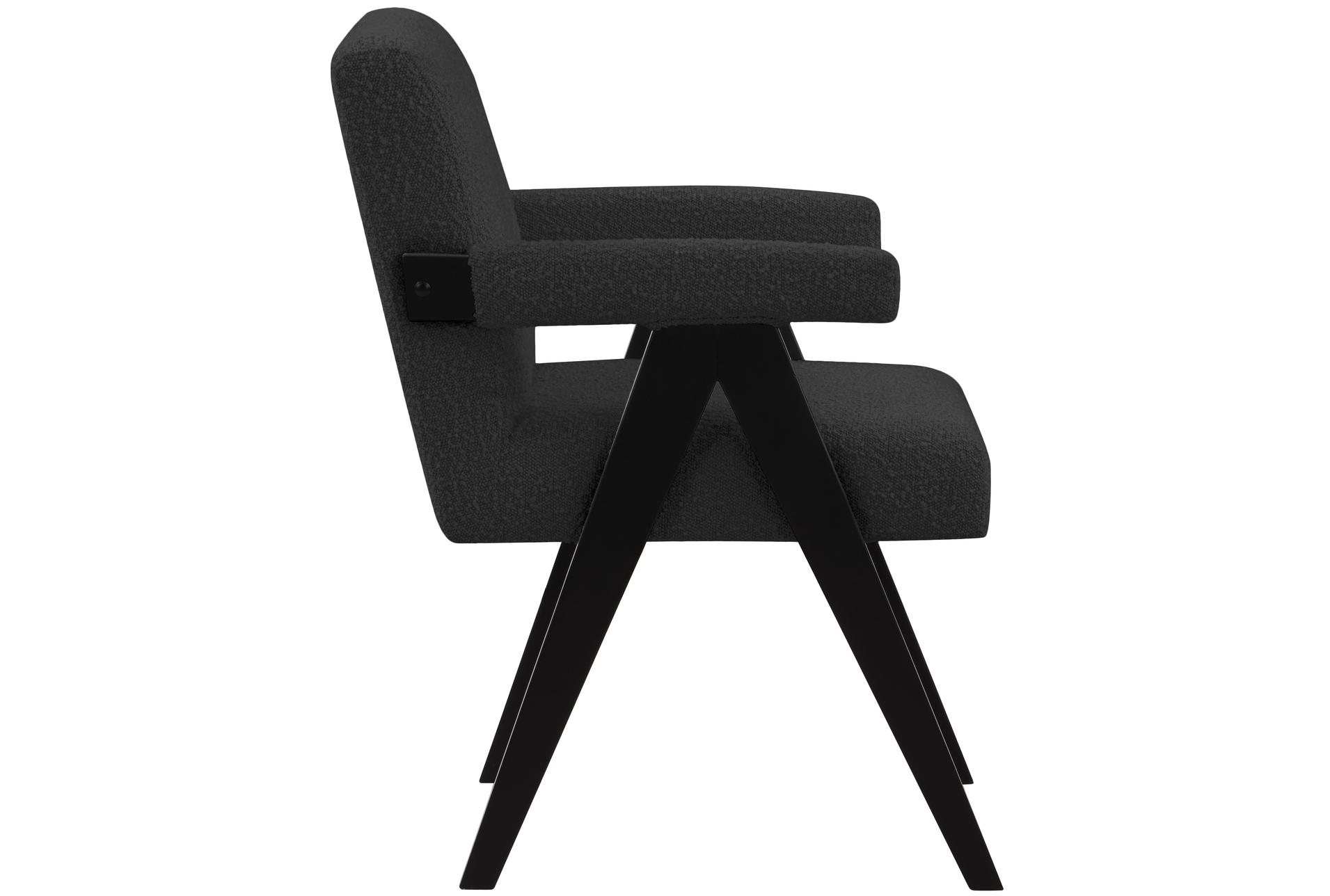 woodloch black boucle fabric accent chair with arms | club 13 woodloch black boucle fabric accent chair with arms | club