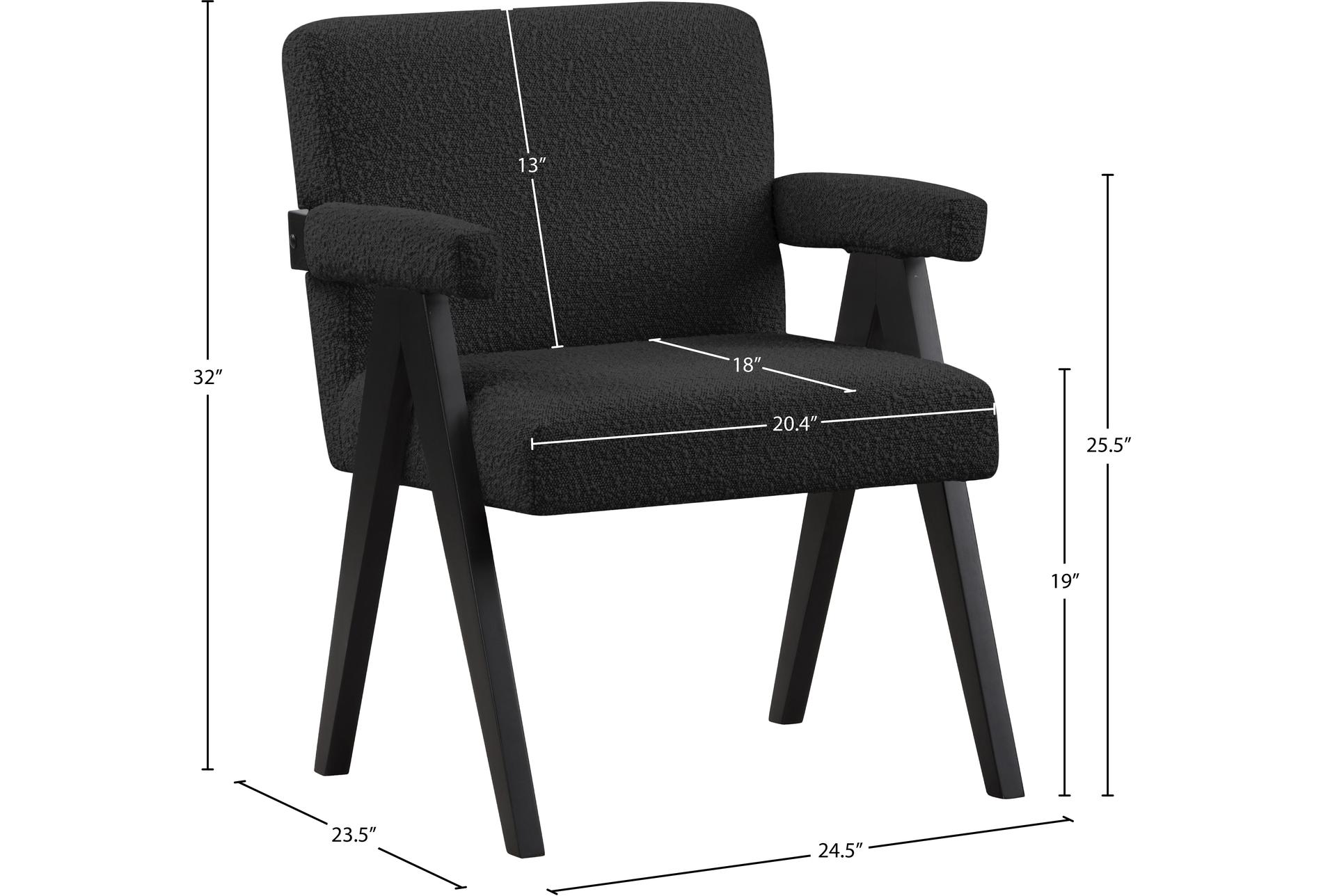 woodloch black boucle fabric accent chair with arms | club 16 woodloch black boucle fabric accent chair with arms | club