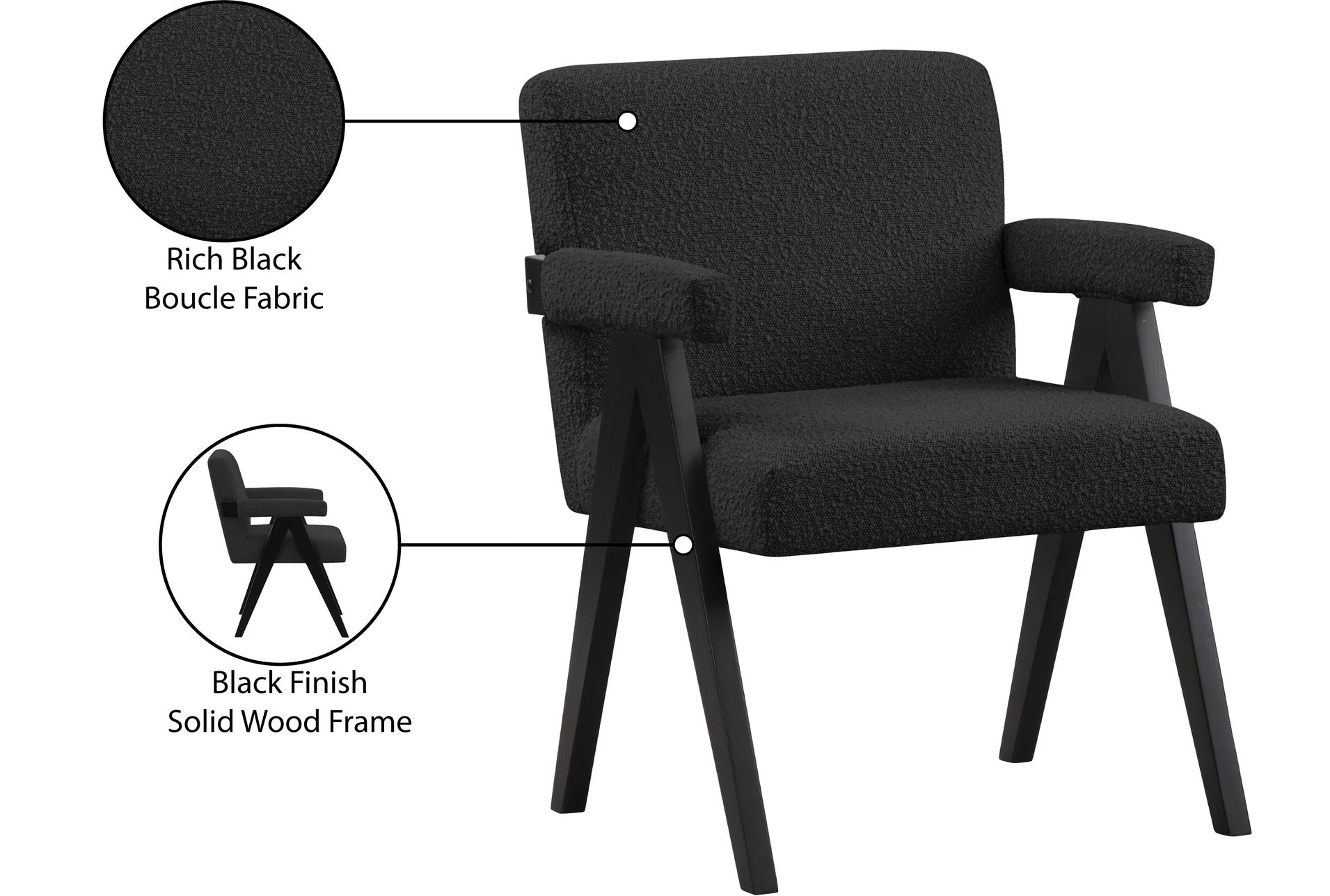 woodloch black boucle fabric accent chair with arms | club 17 woodloch black boucle fabric accent chair with arms | club