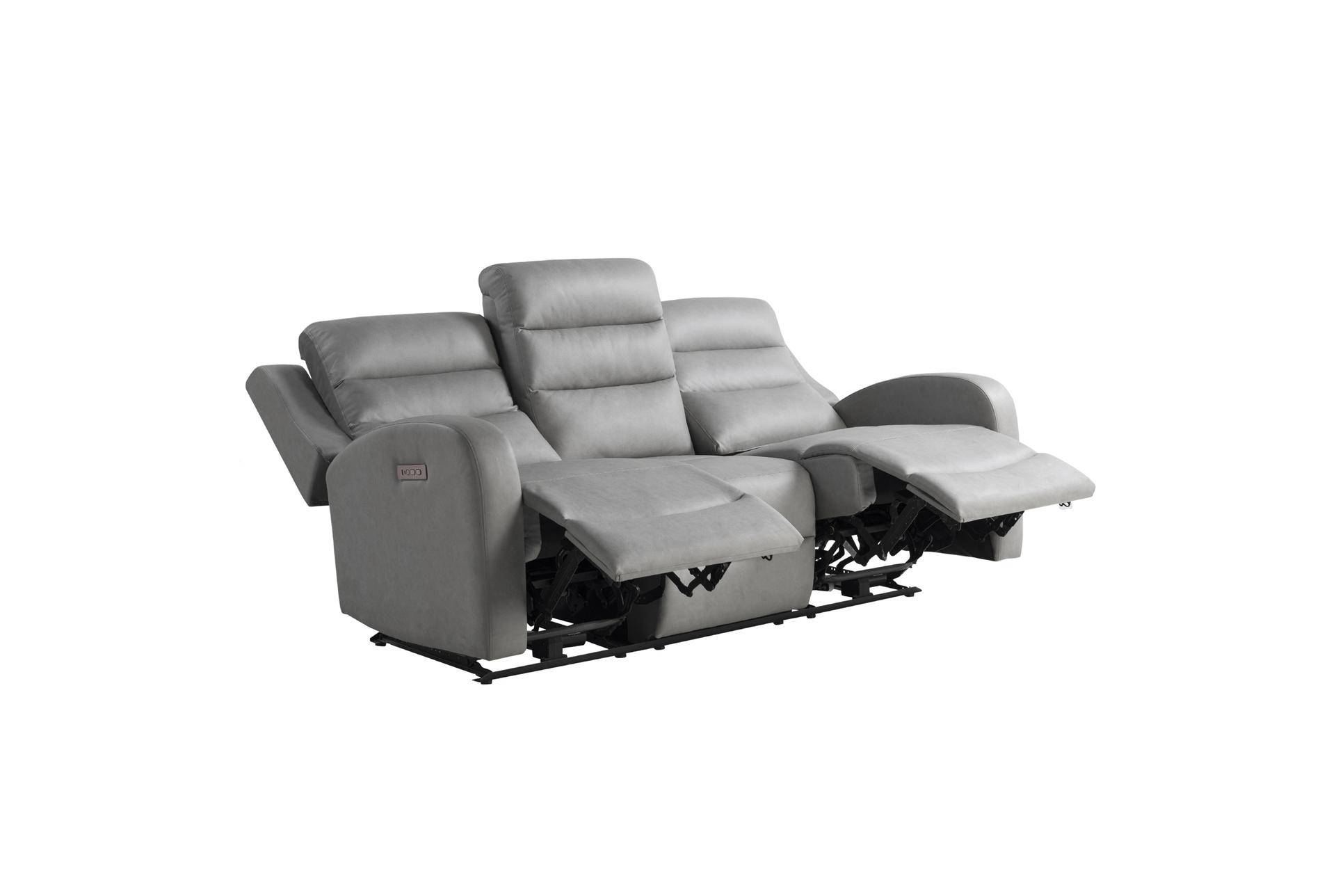 aragon grey 77" power reclining sofa with adjustable headrests & usb | fabric 13 aragon grey 77" power reclining sofa with adjustable headrests & usb | fabric