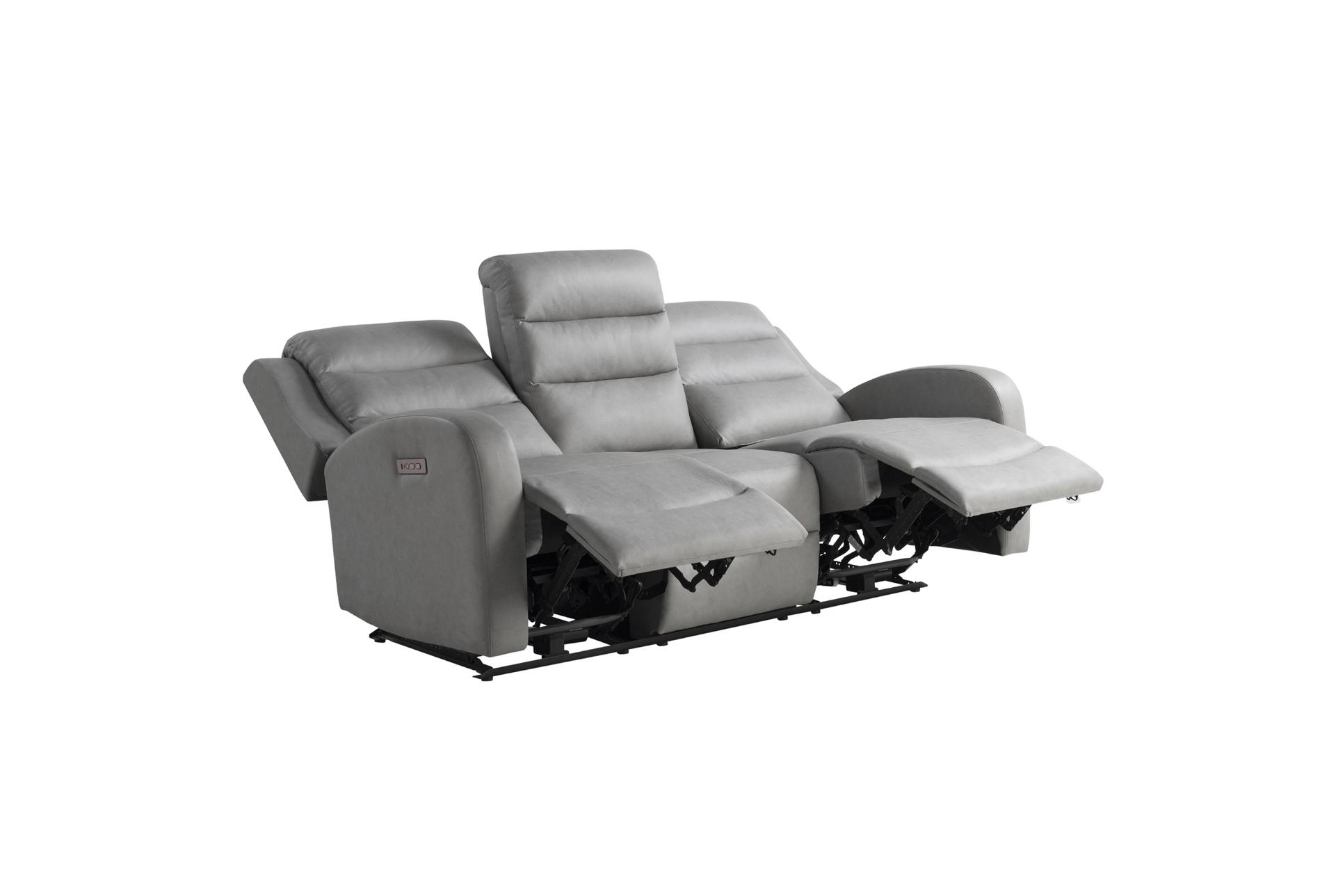 aragon grey 77" power reclining sofa with adjustable headrests & usb | fabric 14 aragon grey 77" power reclining sofa with adjustable headrests & usb | fabric