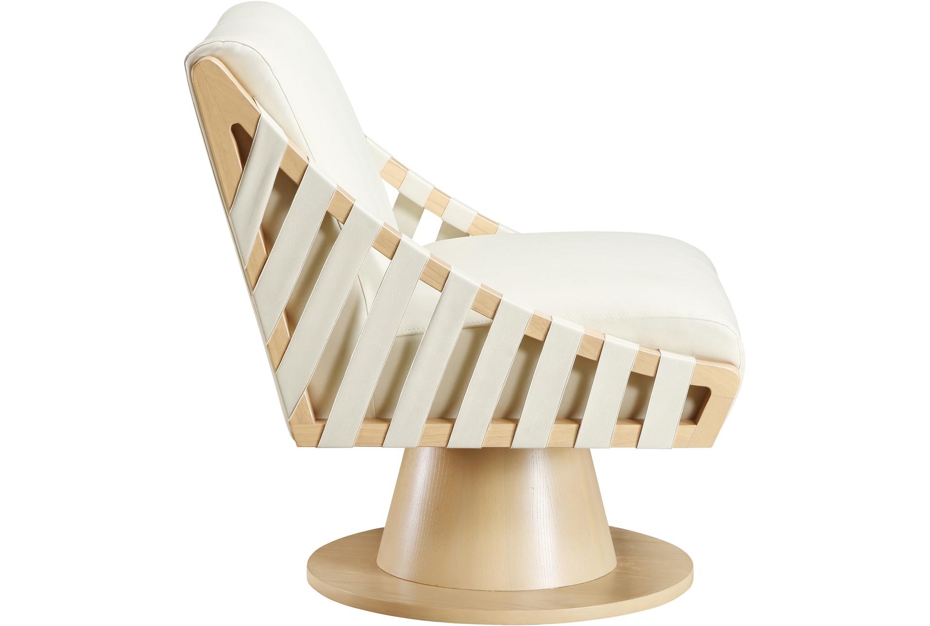 millwin cream white vegan leather swivel accent chair with natural finish | fabric 11 millwin cream white vegan leather swivel accent chair with natural finish | fabric