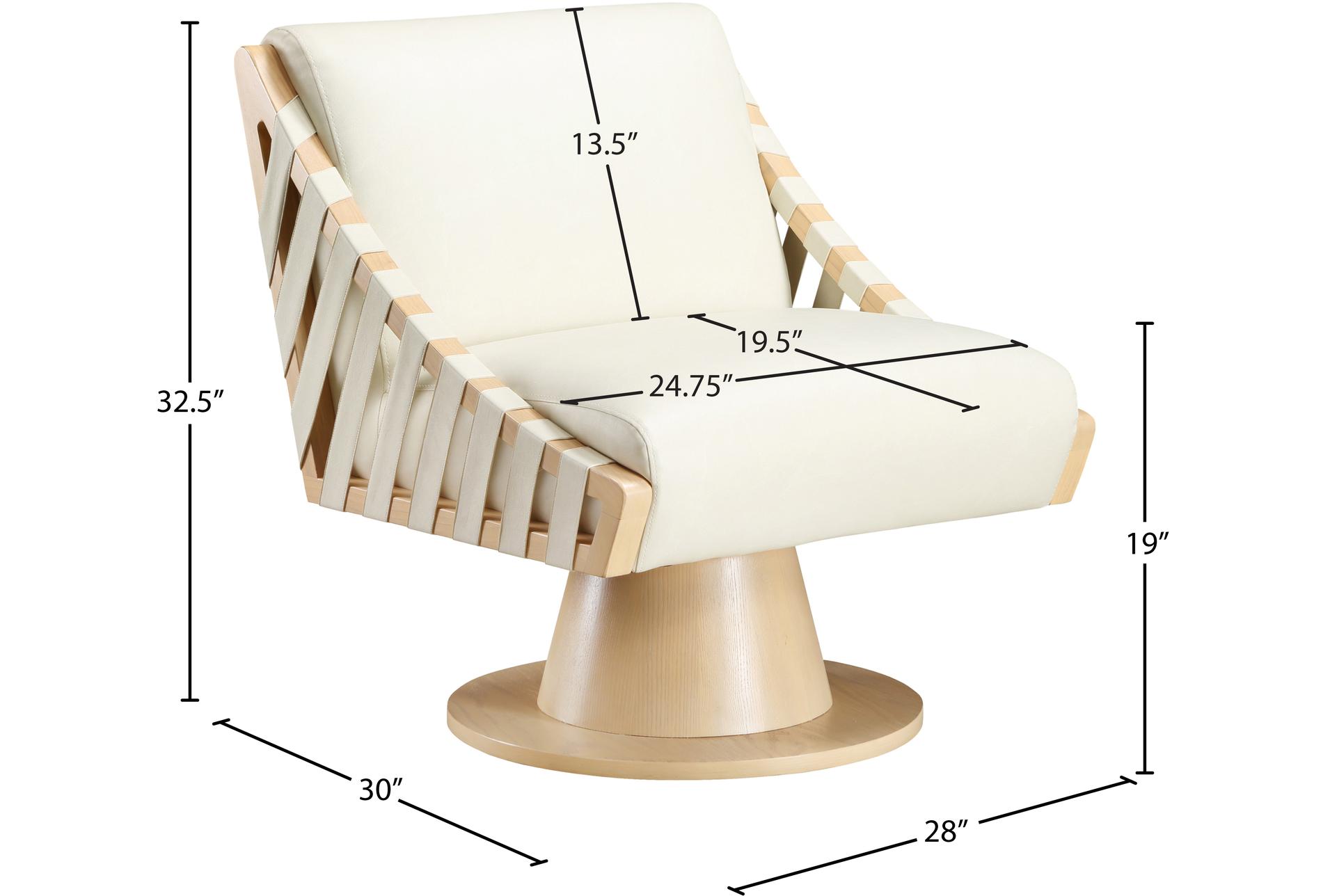 millwin cream white vegan leather swivel accent chair with natural finish | fabric 14 millwin cream white vegan leather swivel accent chair with natural finish | fabric