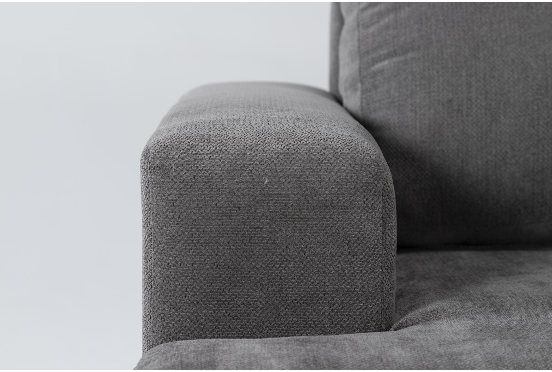 bonaterra charcoal grey fabric 97" sofa | track arms | loose reversible back 9 bonaterra charcoal grey fabric 97" sofa | track arms | loose reversible back
