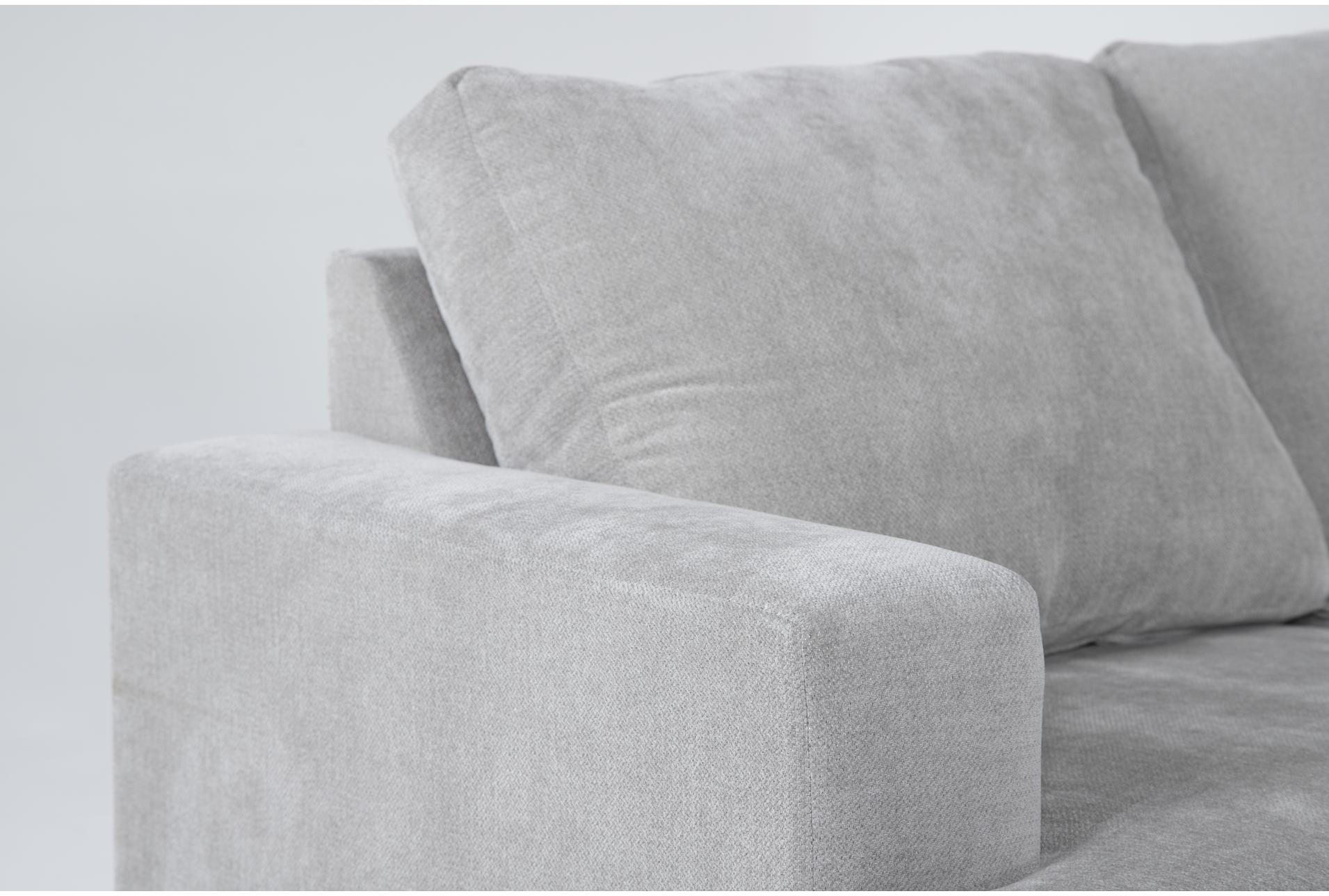 bonaterra dove grey fabric 97" sofa with reversible chaise | track arms | loose reversible back 9 bonaterra dove grey fabric 97" sofa with reversible chaise | track arms | loose reversible back