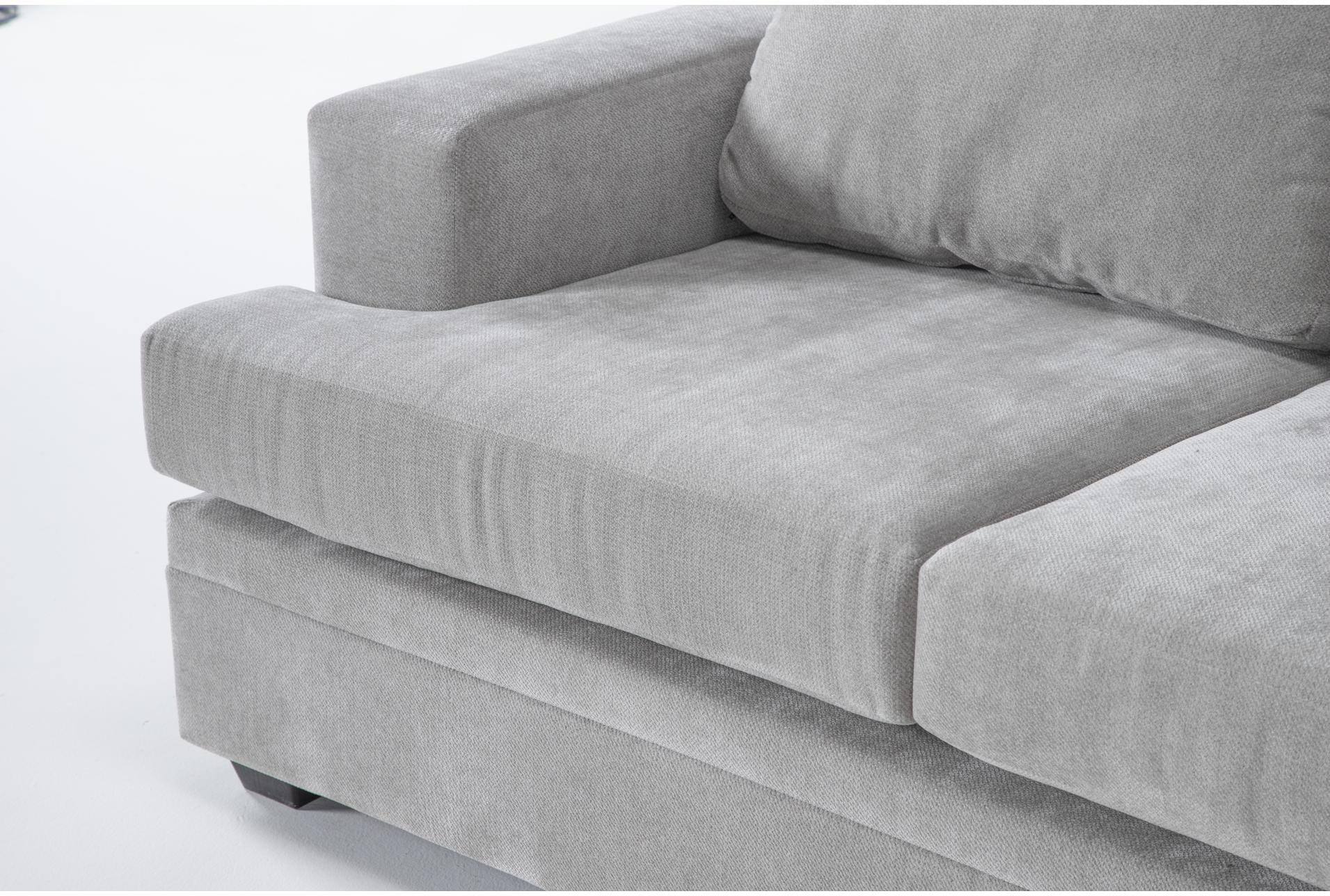 bonaterra dove grey fabric 97" sofa with reversible chaise | track arms | loose reversible back 10 bonaterra dove grey fabric 97" sofa with reversible chaise | track arms | loose reversible back