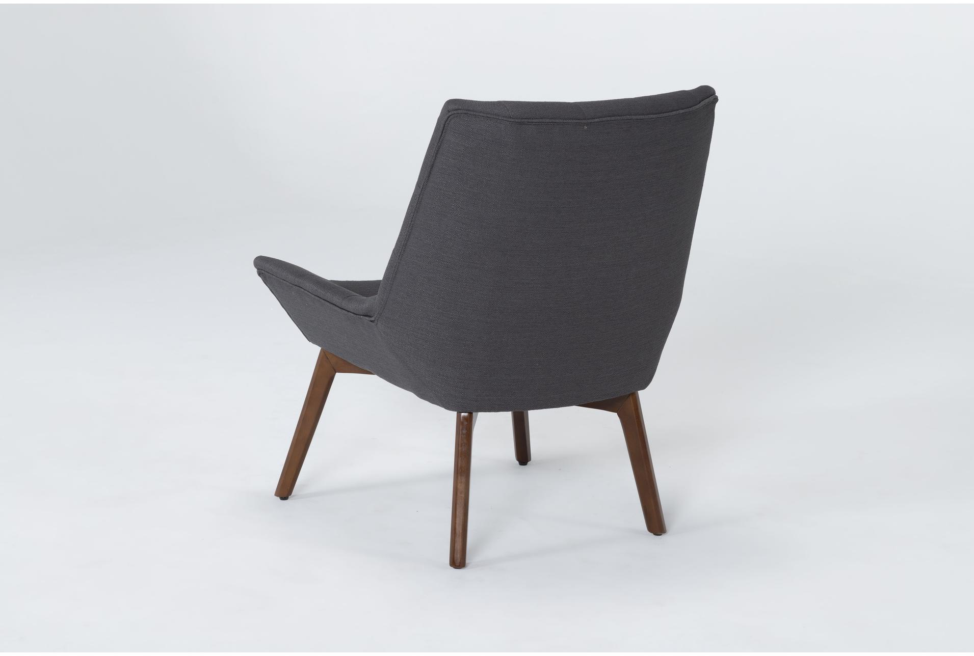 shelly charcoal grey fabric tufted chair with coffee legs | high performance fabric | reading | solid | curved | armless 9 shelly charcoal grey fabric tufted chair with coffee legs | high performance fabric | reading | solid | curved | armless