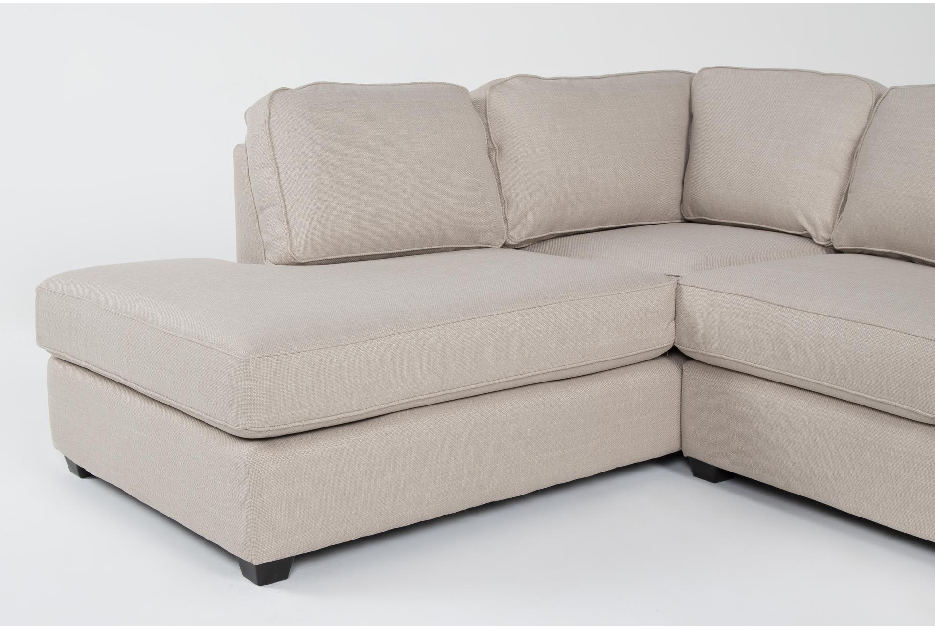hampstead ii linen 140" 2 piece sectional with right arm facing sleeper sofa + left arm facing corner chaise & ottoman 12 hampstead ii linen 140" 2 piece sectional with right arm facing sleeper sofa + left arm facing corner chaise & ottoman