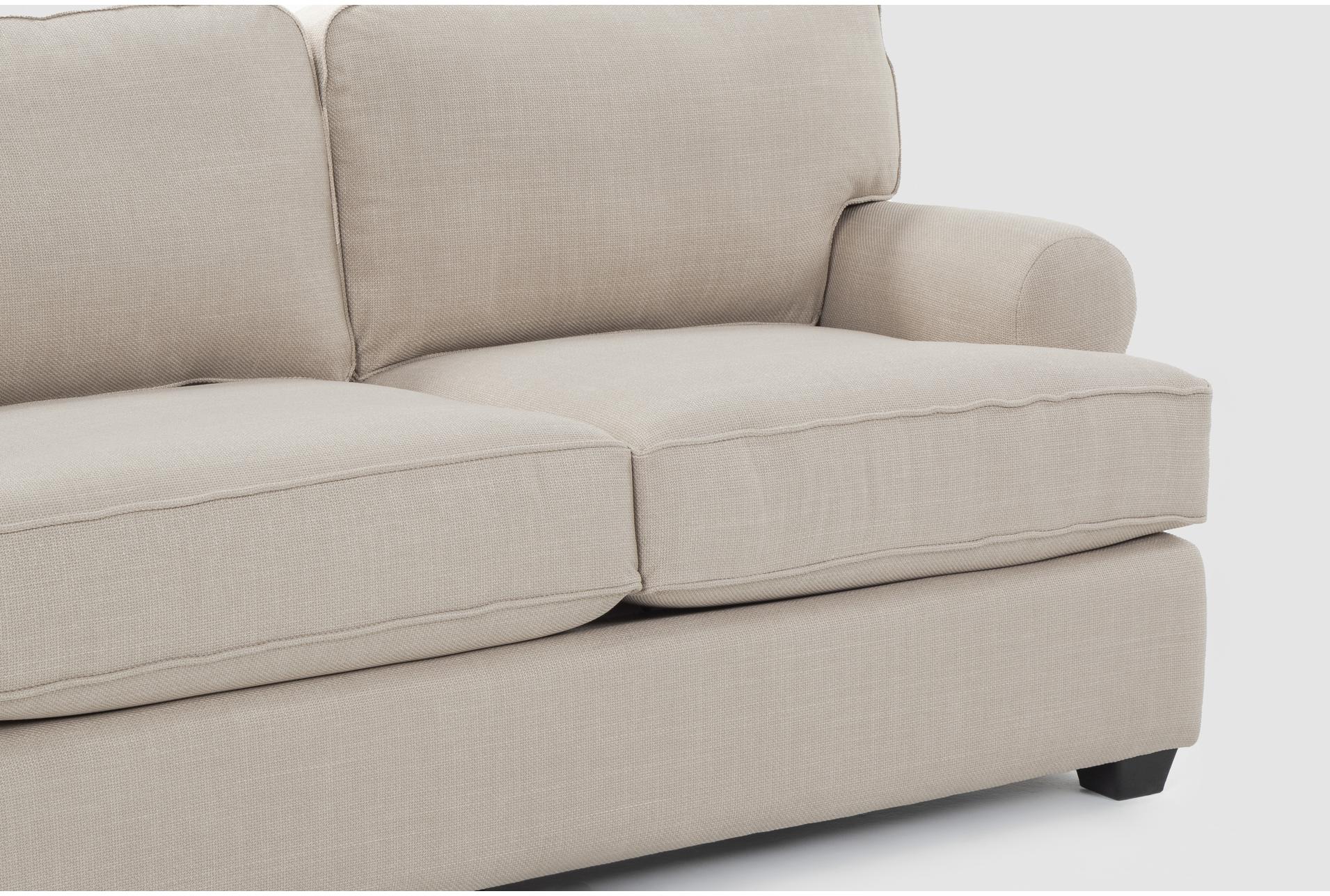 hampstead ii linen 140" 2 piece sectional with right arm facing sleeper sofa + left arm facing corner chaise & ottoman 13 hampstead ii linen 140" 2 piece sectional with right arm facing sleeper sofa + left arm facing corner chaise & ottoman