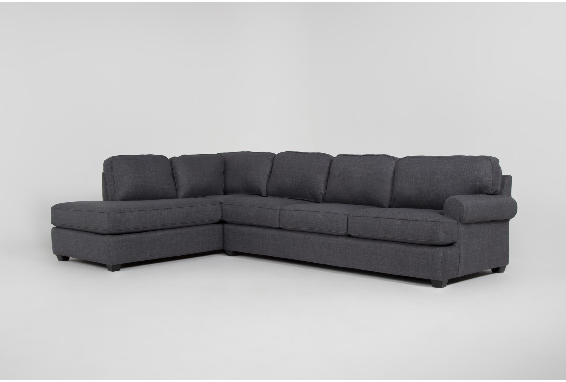 hampstead ii blue 140" 2 piece sectional with right arm facing sofa & left arm facing corner chaise | fabric 1 hampstead ii blue 140" 2 piece sectional with right arm facing sofa & left arm facing corner chaise | fabric