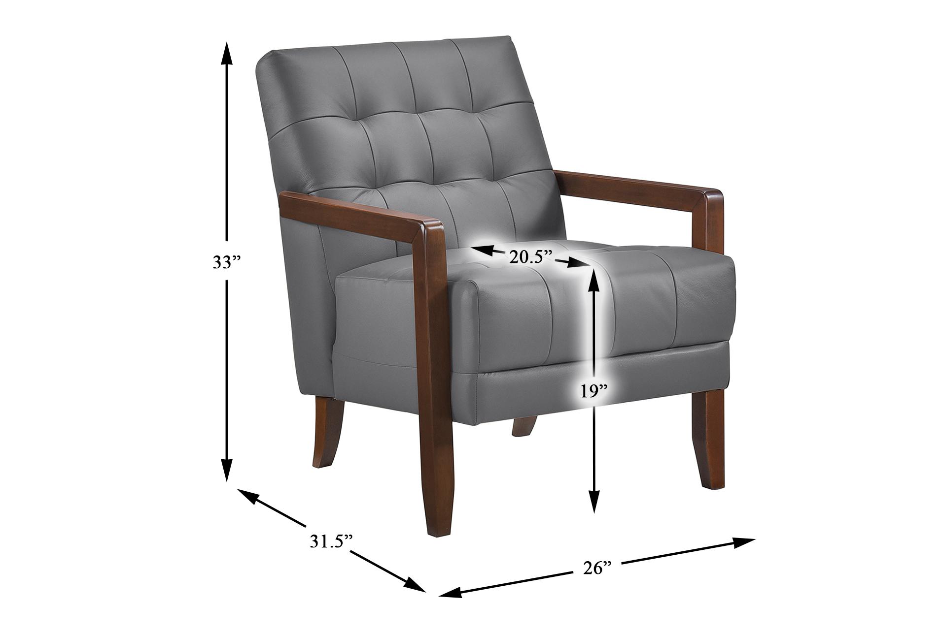 tonier dark grey wood accent arm chair with walnut finish | solid | 100% leather | with arms | club 18 tonier dark grey wood accent arm chair with walnut finish | solid | 100% leather | with arms | club