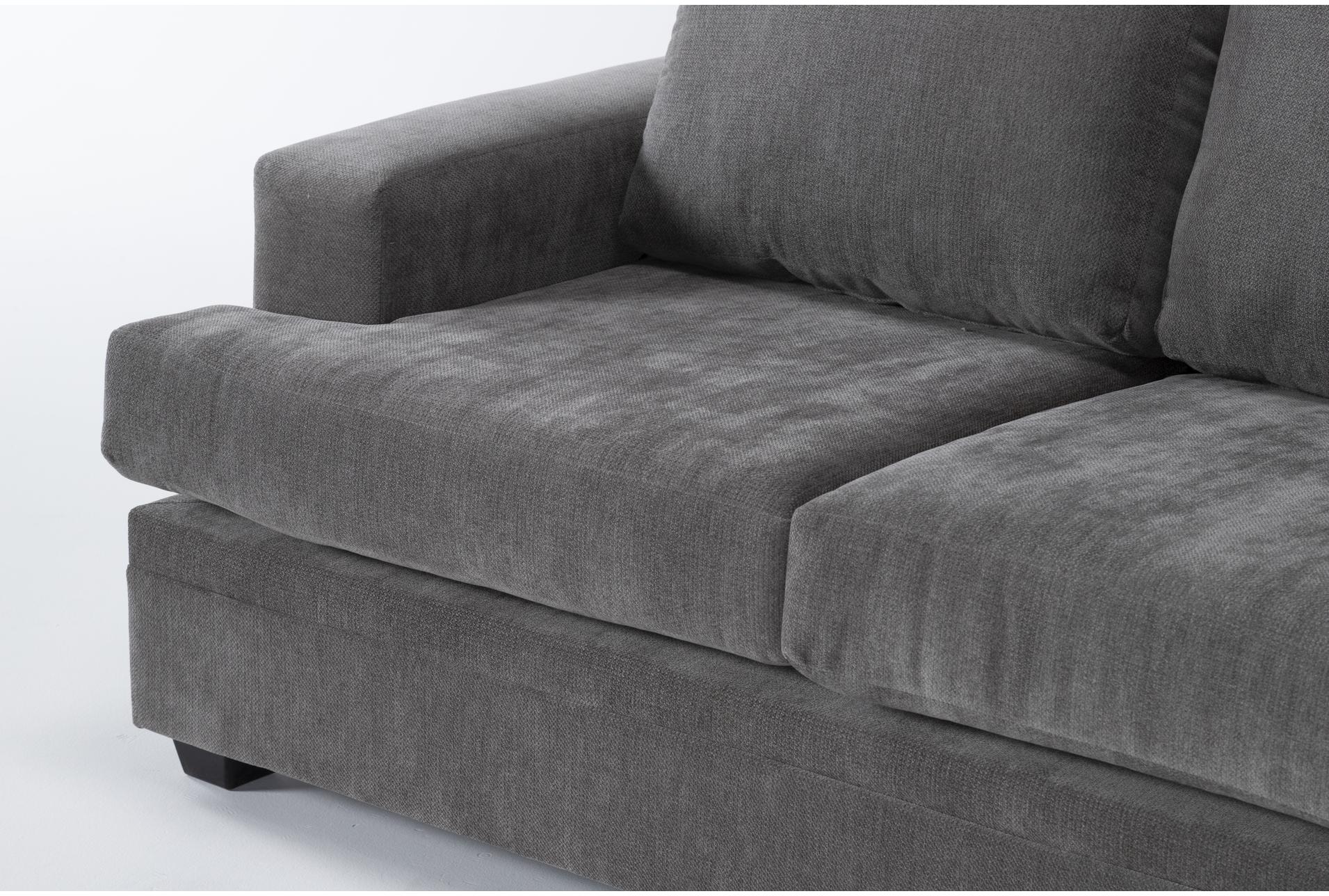bonaterra charcoal grey fabric 70" loveseat | track arms | loose reversible back 8 bonaterra charcoal grey fabric 70" loveseat | track arms | loose reversible back