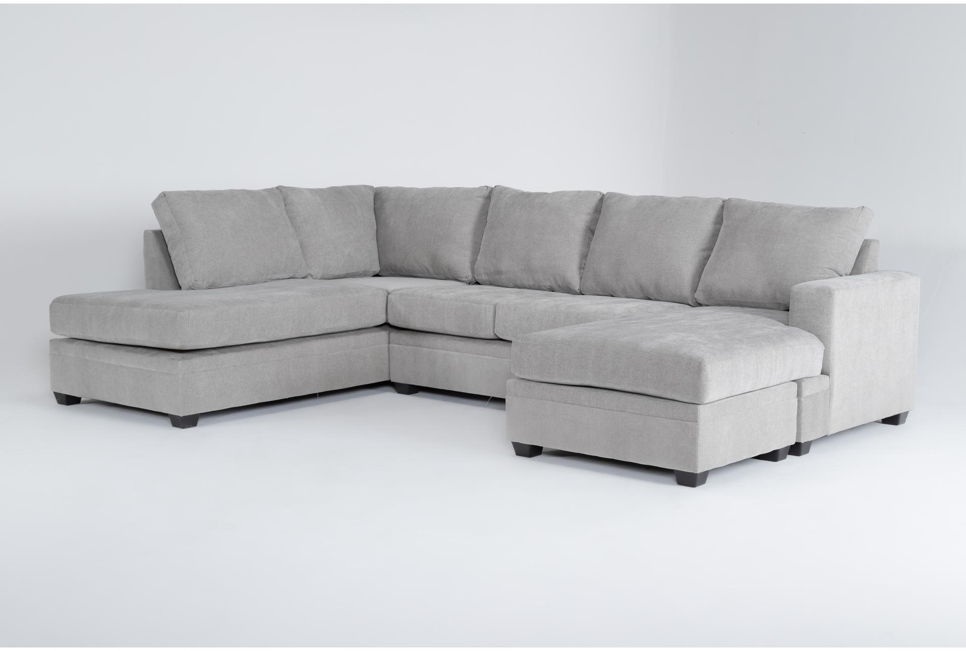 bonaterra dove grey fabric 127" 2 piece u-shaped sectional with right arm facing queen memory foam sleeper sofa bed chaise & left arm facing corner chaise 1 bonaterra dove grey fabric 127" 2 piece u-shaped sectional with right arm facing queen memory foam sleeper sofa bed chaise & left arm facing corner chaise