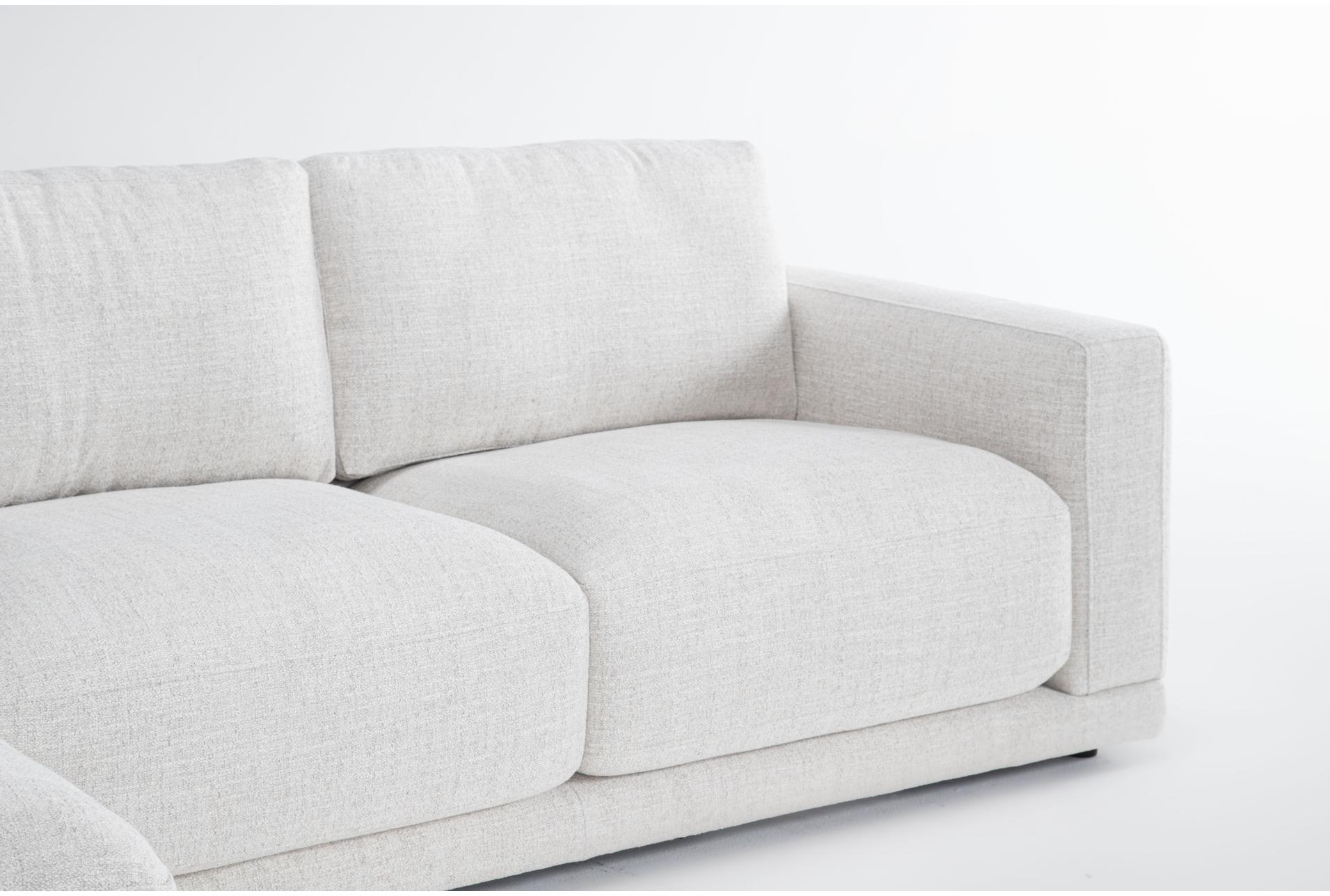 dreanna white fabric 146" 5 piece u-shaped sectional with left arm facing chaise | track arms | modular 6 dreanna white fabric 146" 5 piece u-shaped sectional with left arm facing chaise | track arms | modular
