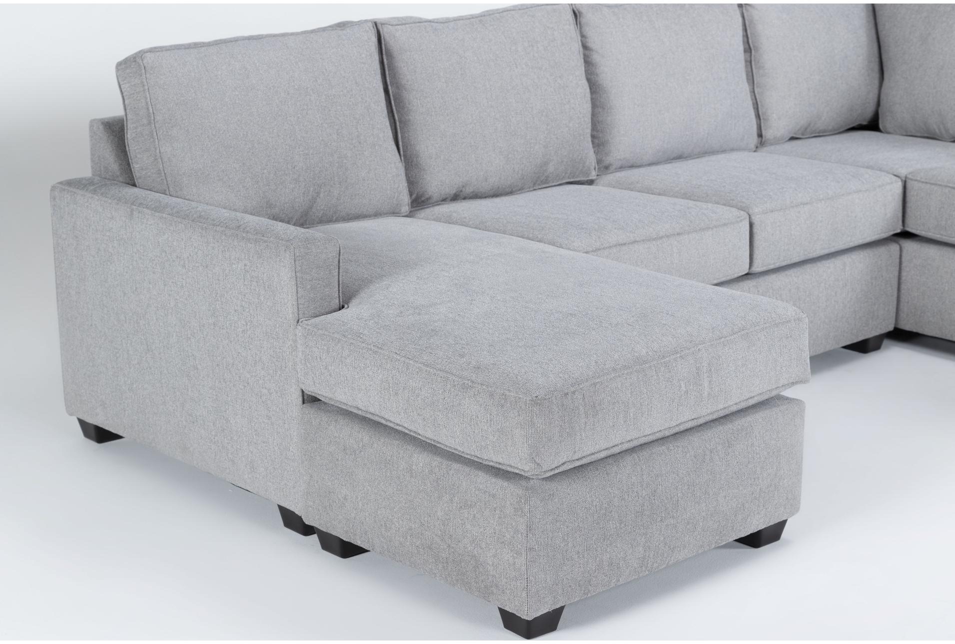 mathers oyster grey fabric 125" 2 piece u-shaped sectional with left arm facing queen memory foam sleeper sofa bed chaise & storage ottoman 10 mathers oyster grey fabric 125" 2 piece u-shaped sectional with left arm facing queen memory foam sleeper sofa bed chaise & storage ottoman