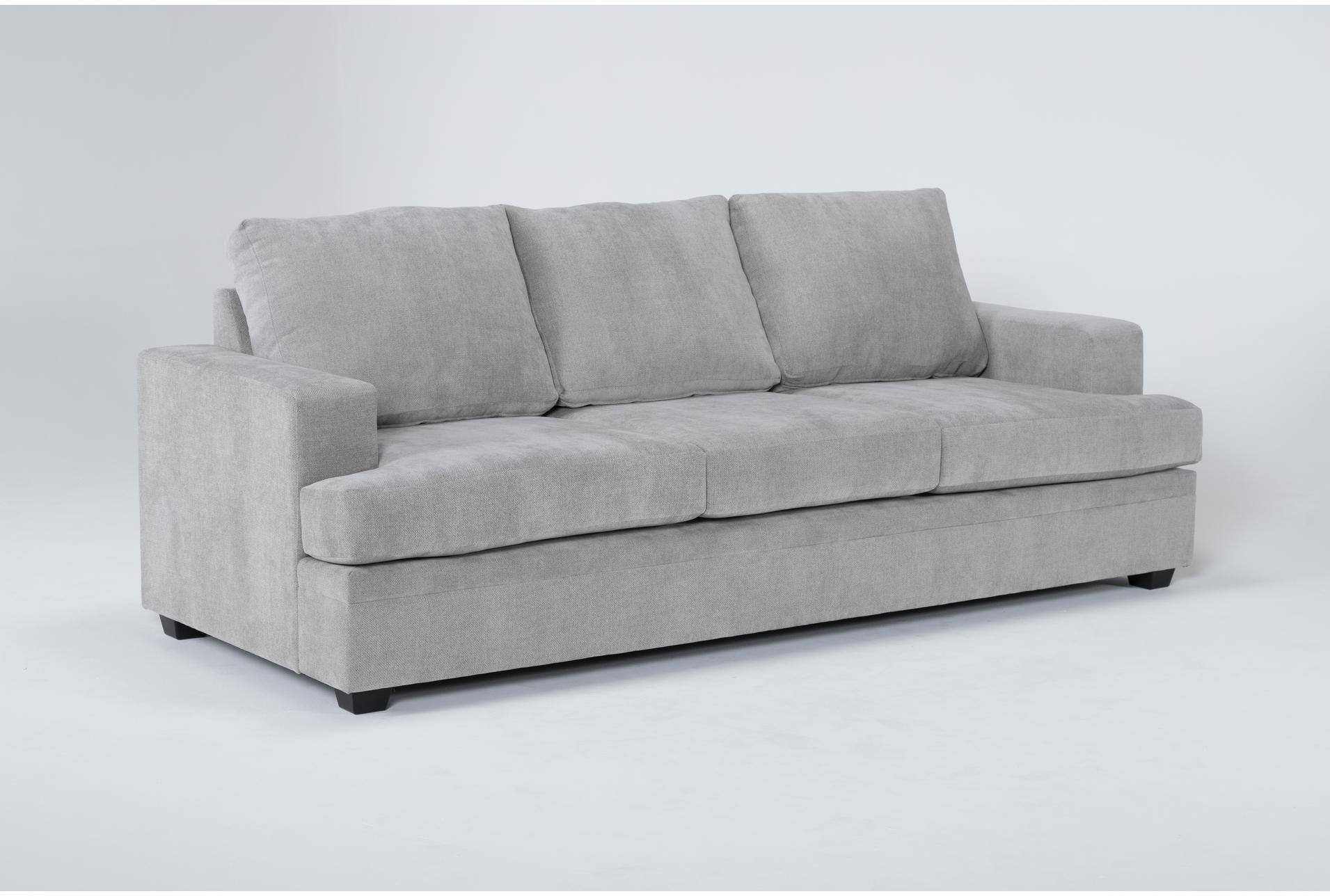 bonaterra dove grey fabric 97" queen memory foam sleeper sofa bed | track arms | loose reversible back 9 bonaterra dove grey fabric 97" queen memory foam sleeper sofa bed | track arms | loose reversible back