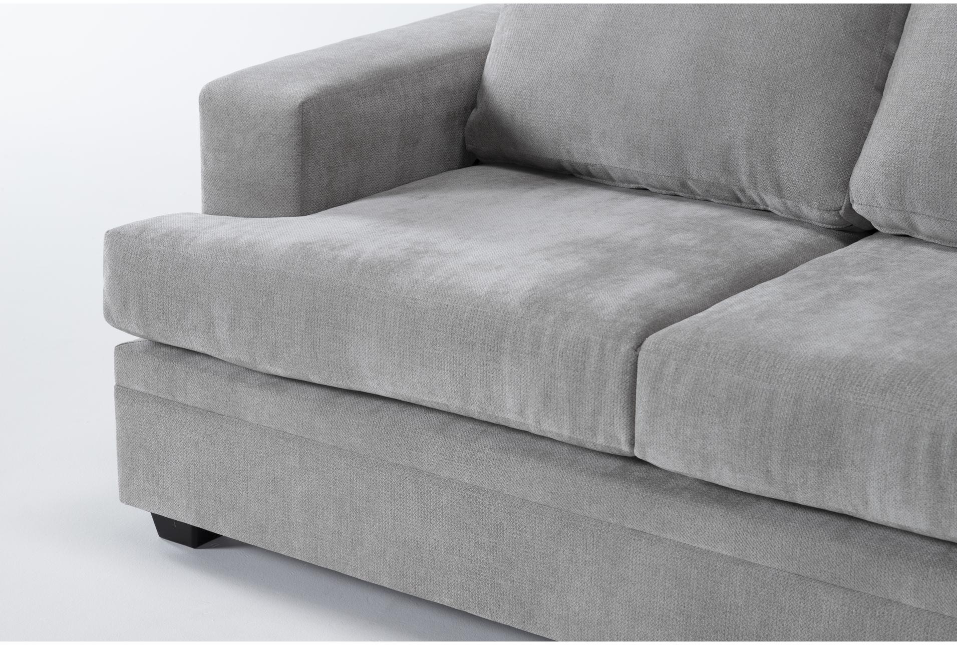 bonaterra dove grey fabric 97" queen memory foam sleeper sofa bed | track arms | loose reversible back 10 bonaterra dove grey fabric 97" queen memory foam sleeper sofa bed | track arms | loose reversible back