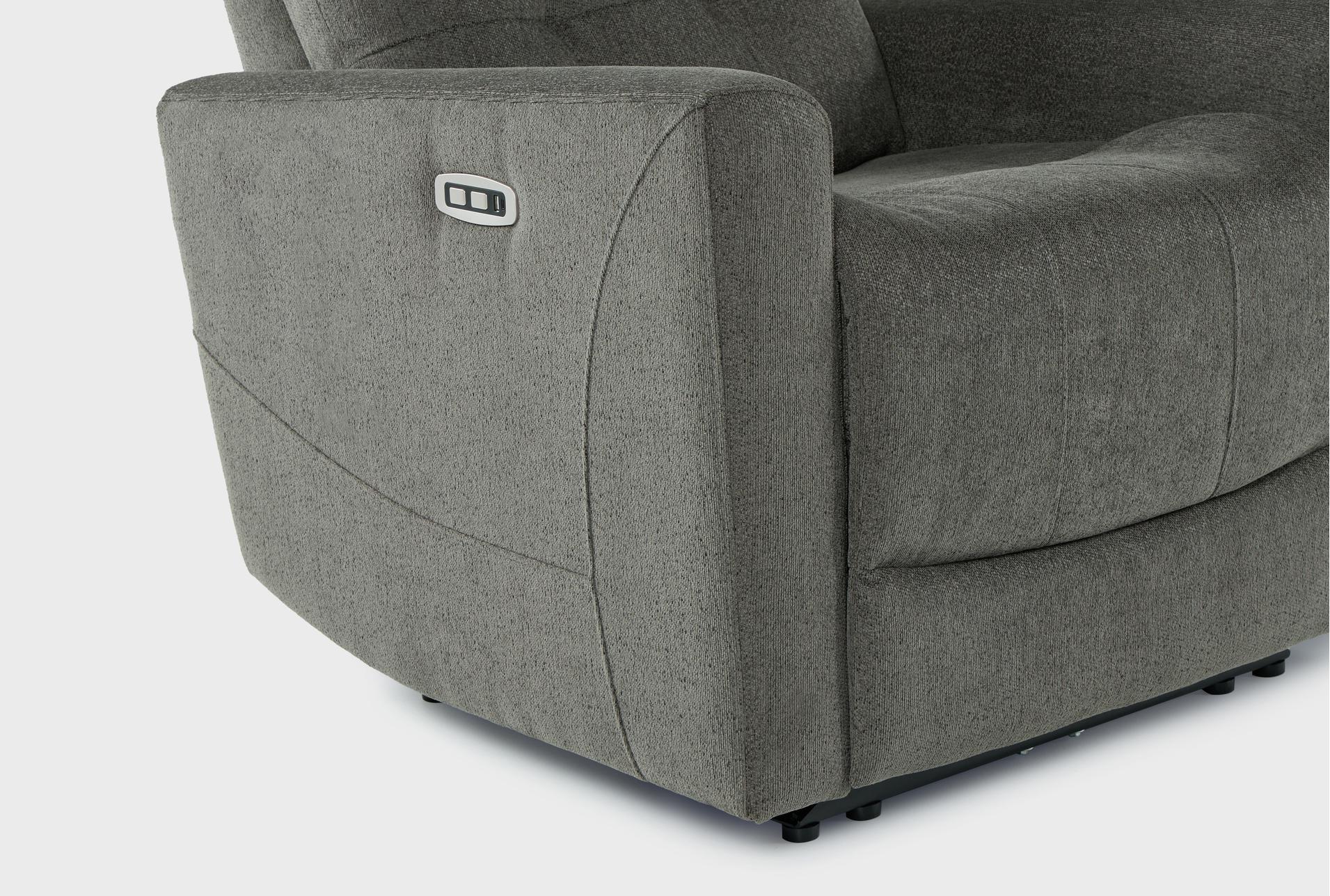 ansel grey fabric 33" power recliner with usb set of 2 22 ansel grey fabric 33" power recliner with usb set of 2
