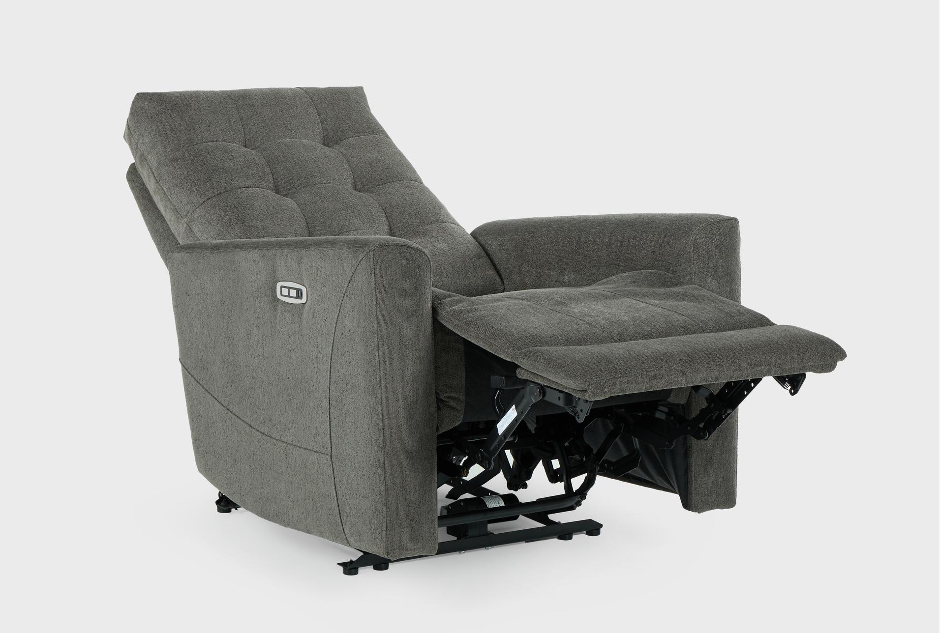 ansel grey fabric 33" power recliner with usb set of 2 17 ansel grey fabric 33" power recliner with usb set of 2