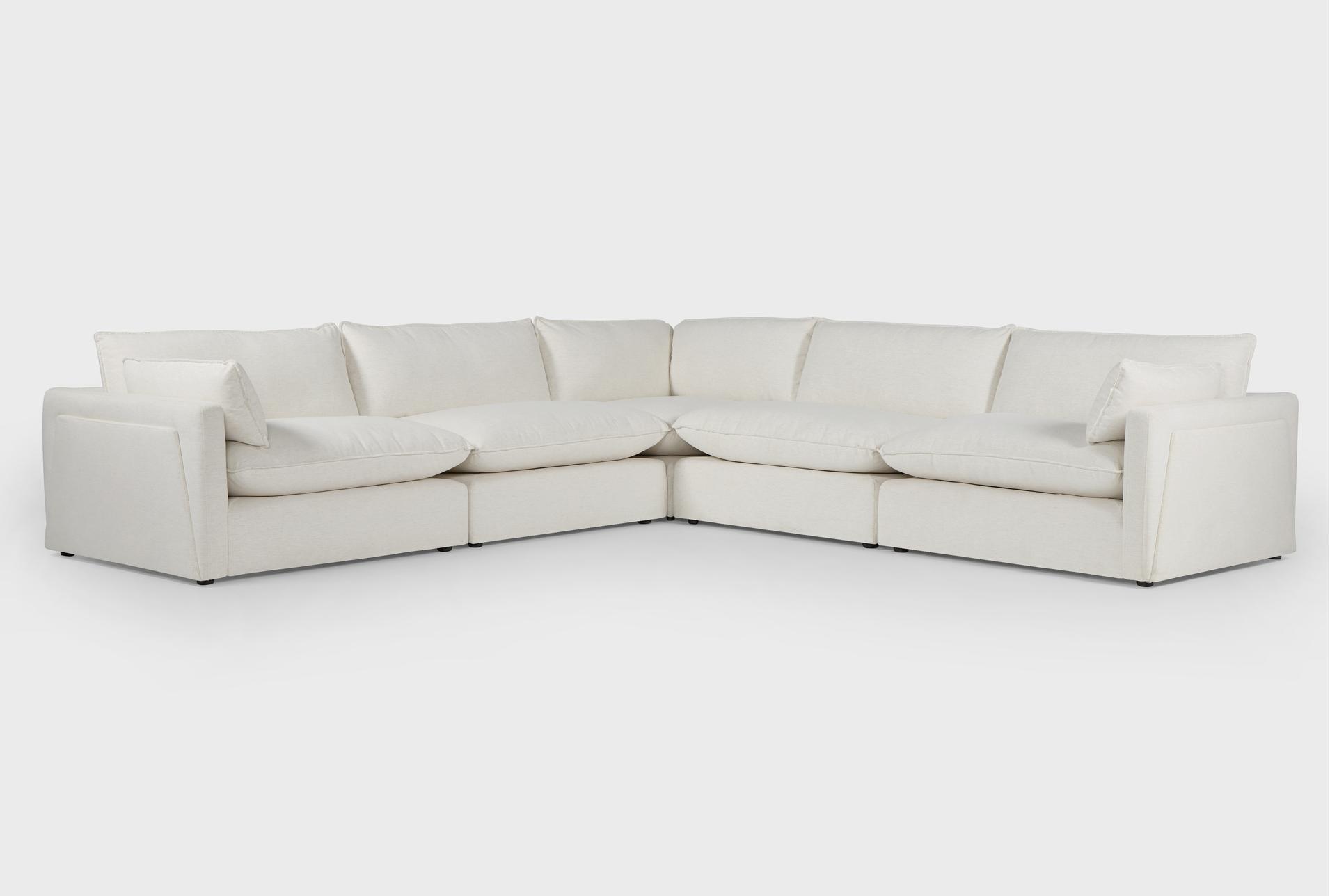 getaway white 138" 5 piece modular sectional | featuring crypton performance 1 getaway white 138" 5 piece modular sectional | featuring crypton performance