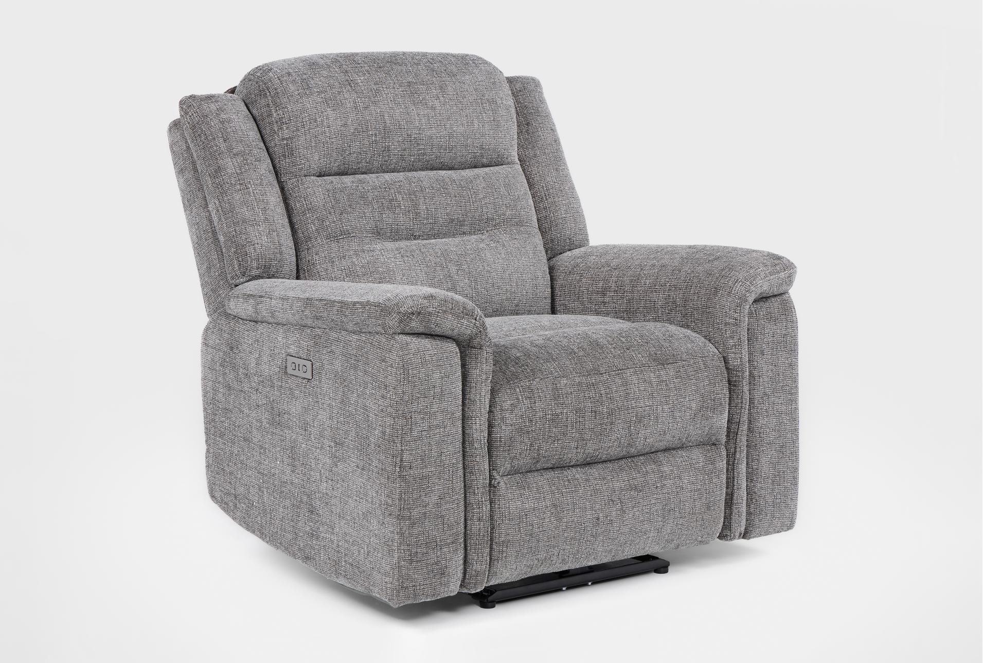 dutton grey fabric 41" power recliner 15 dutton grey fabric 41" power recliner