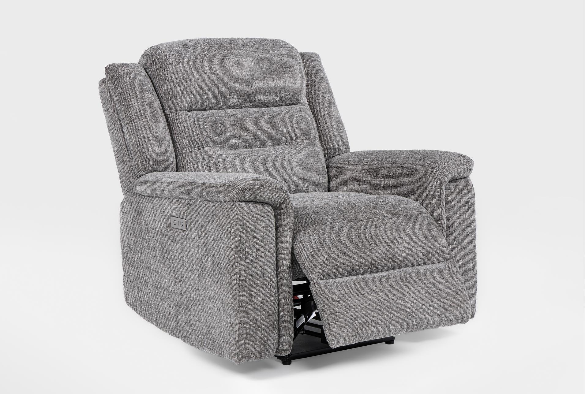 dutton grey fabric 41" power recliner 18 dutton grey fabric 41" power recliner