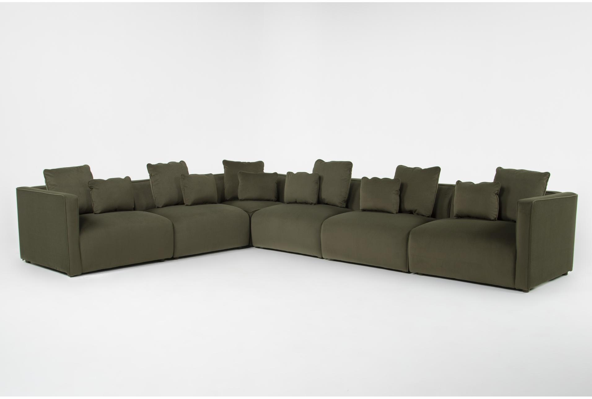 tao olive green velvet 152" 6 piece modular sectional 1 tao olive green velvet 152" 6 piece modular sectional