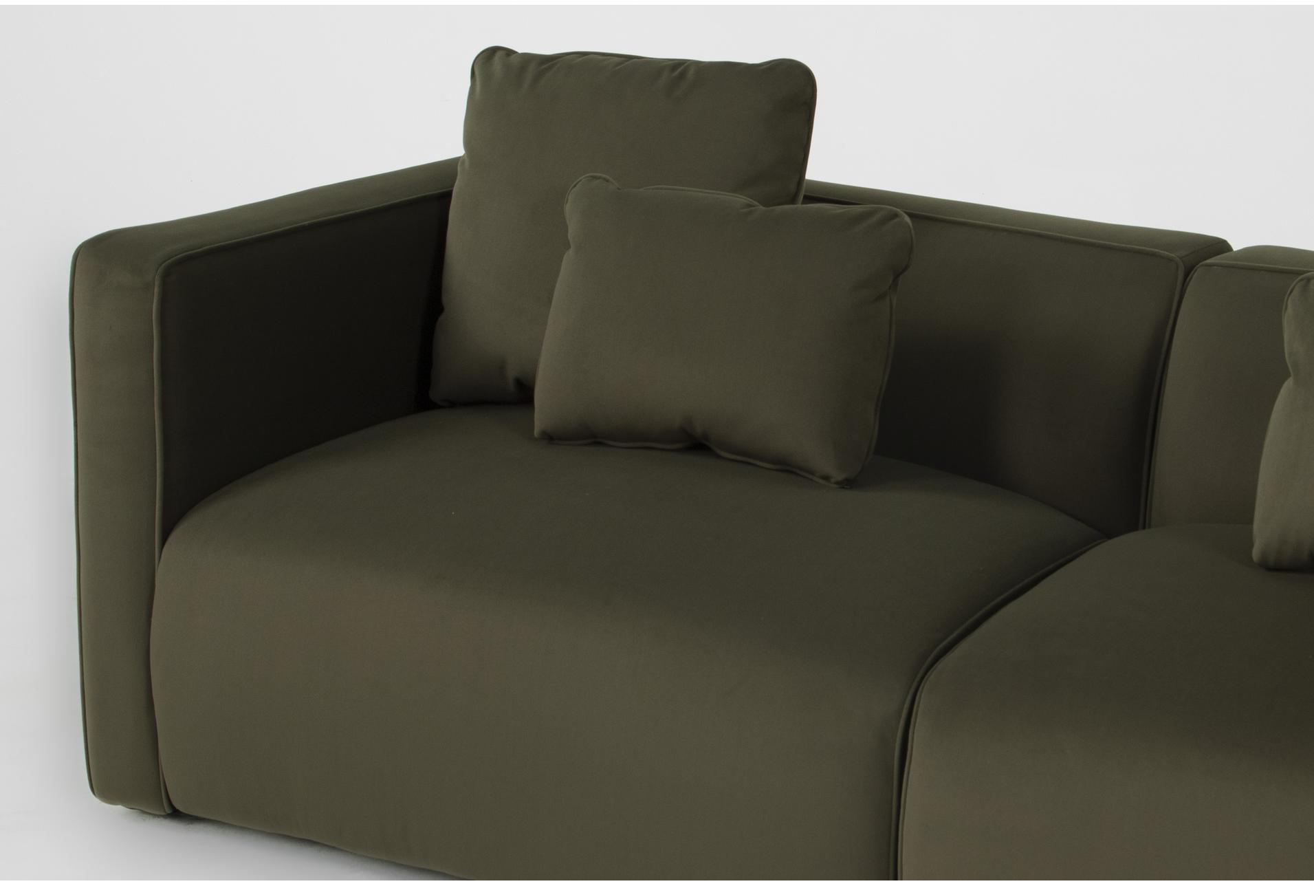 tao olive green velvet 152" 6 piece modular sectional 9 tao olive green velvet 152" 6 piece modular sectional