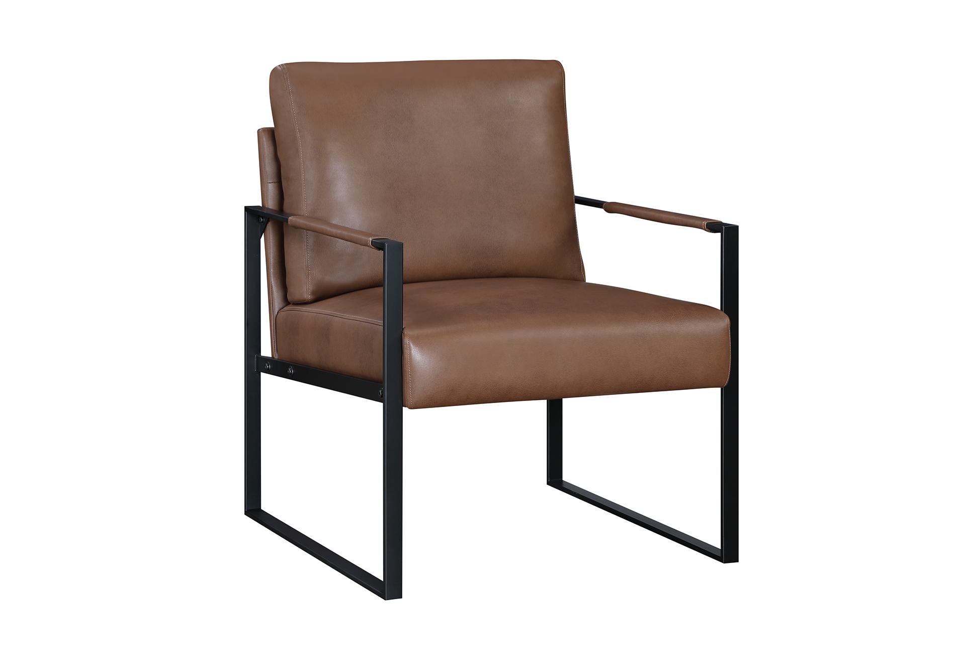 zachary brown 25" faux leather accent chair 1 zachary brown 25" faux leather accent chair