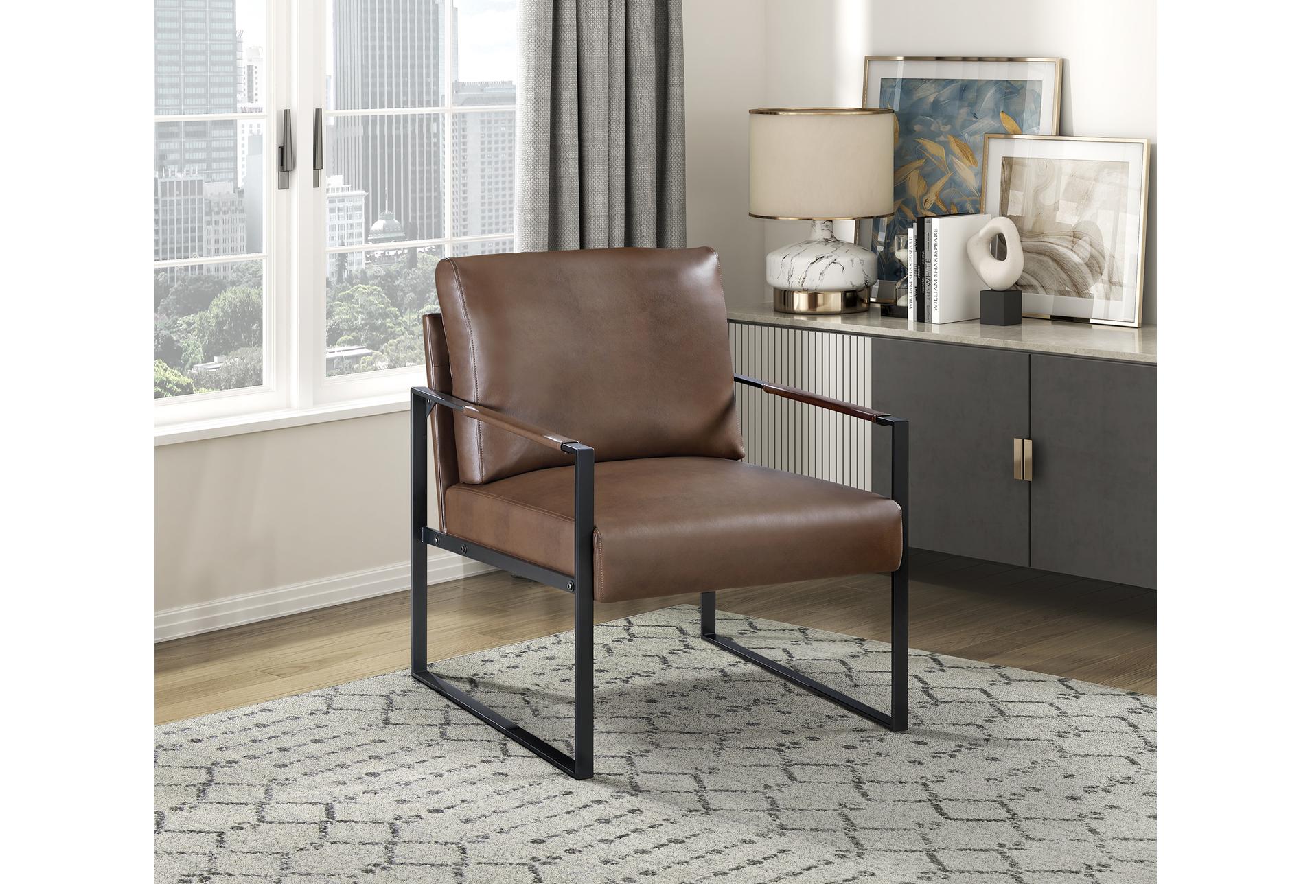 zachary brown 25" faux leather accent chair 22 zachary brown 25" faux leather accent chair