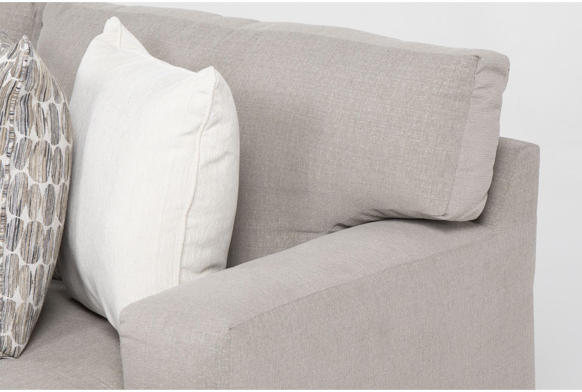 anacapa cement grey 140" 3 piece sectional with left arm facing chaise & ottoman 11 anacapa cement grey 140" 3 piece sectional with left arm facing chaise & ottoman