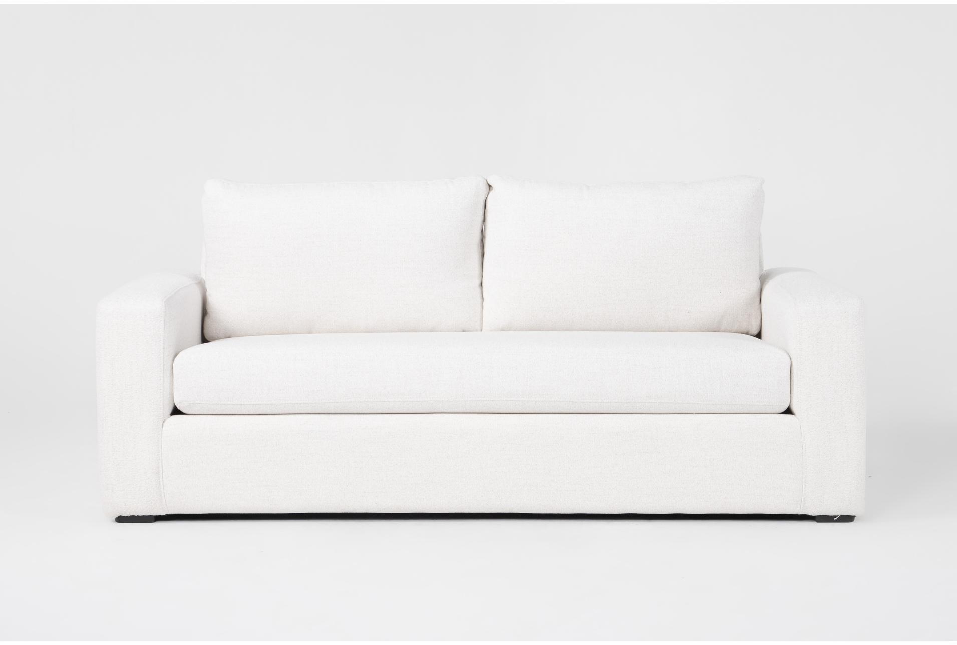 isabella ii cream fabric 84" condo sofa | loose reversible back 1 isabella ii cream fabric 84" condo sofa | loose reversible back