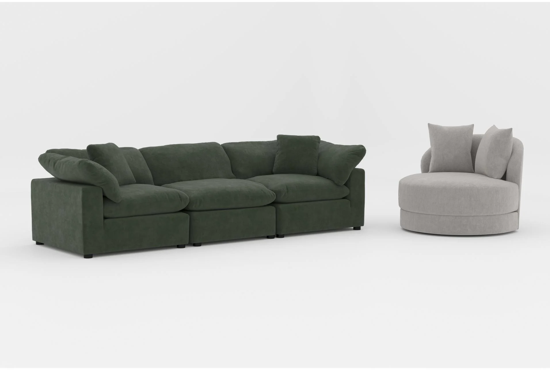 zone green fabric 3 piece modular sofa|avaya truffle grey fabric swivel barrel chair | loose reversible back 1 zone green fabric 3 piece modular sofa|avaya truffle grey fabric swivel barrel chair | loose reversible back