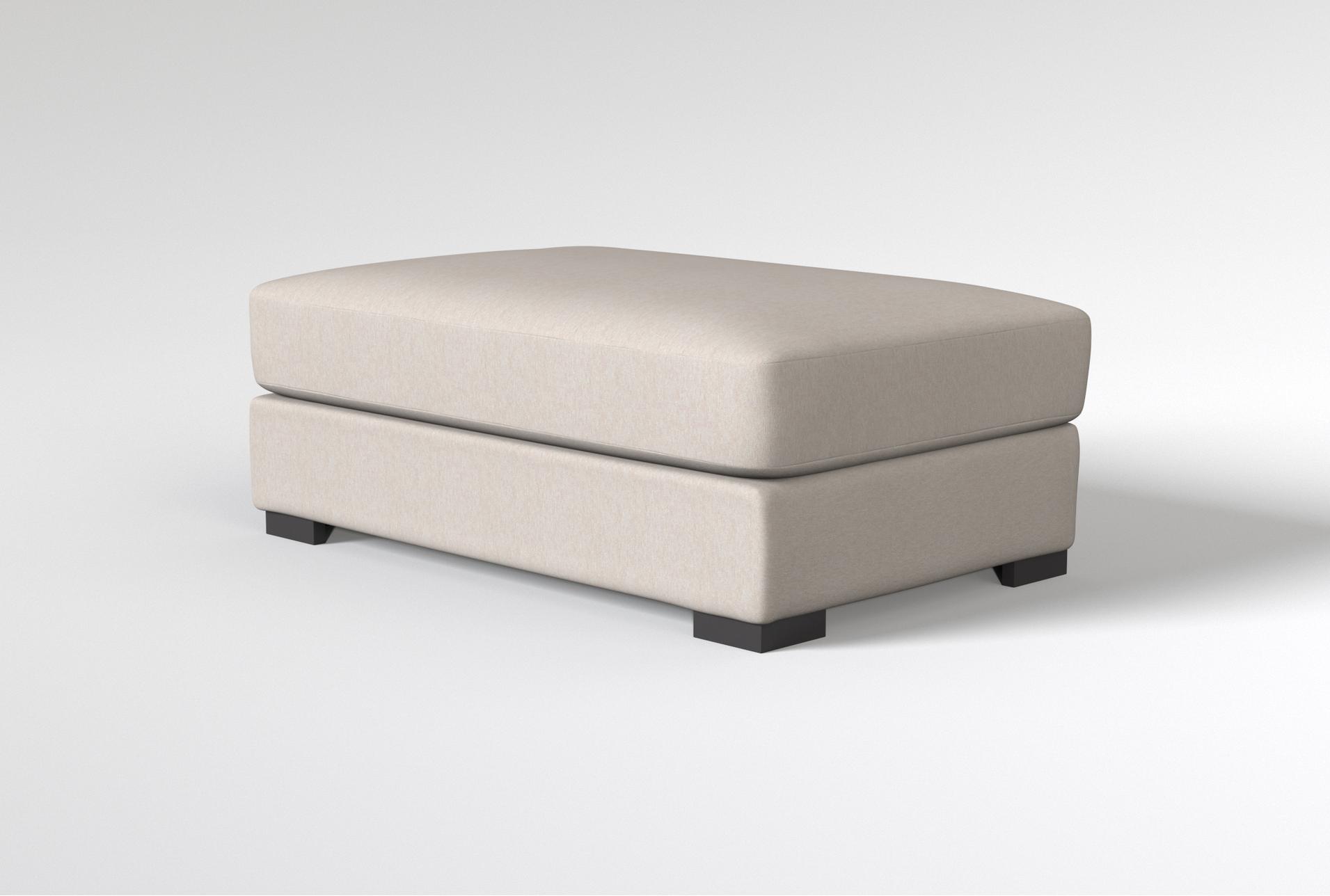 mercer iv 52" fabric sand rectangle ottoman 12 mercer iv 52" fabric sand rectangle ottoman