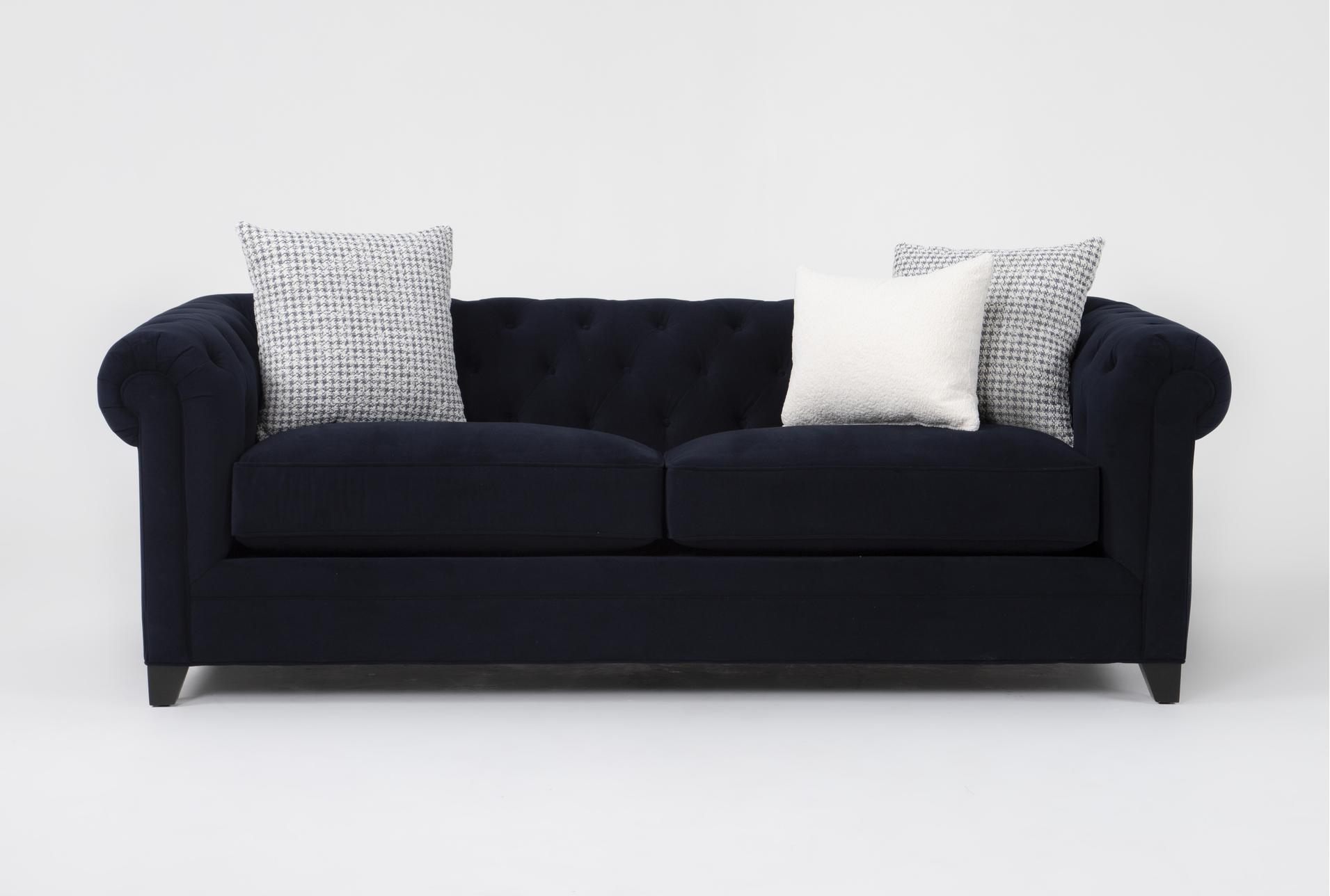 patterson vi 94" blue fabric sofa 1 patterson vi 94" blue fabric sofa