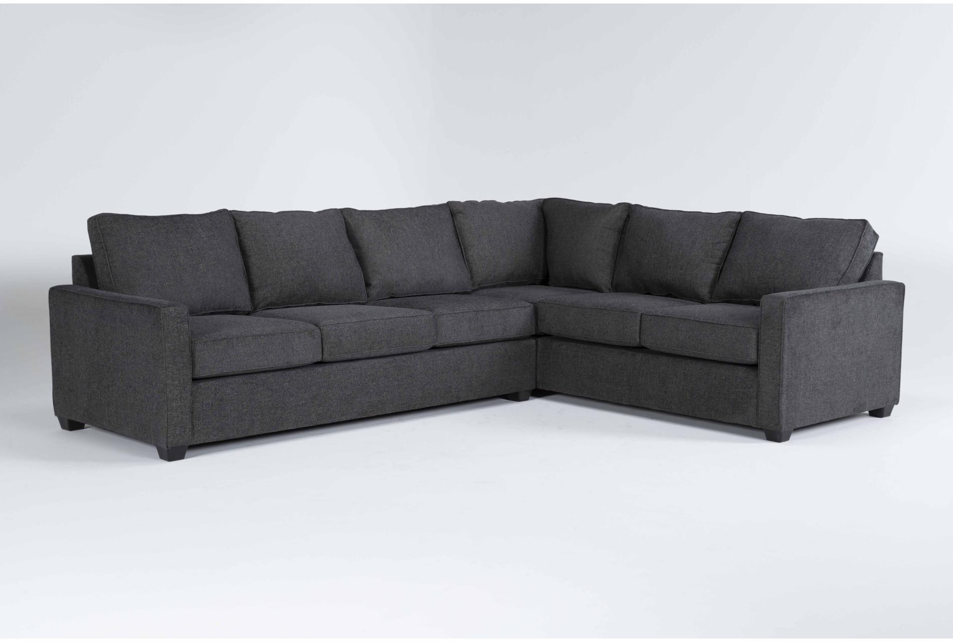 mathers slate grey fabric 125" 2 piece l-shaped sectional with left arm facing queen memory foam sleeper sofa bed | track arms 1 mathers slate grey fabric 125" 2 piece l-shaped sectional with left arm facing queen memory foam sleeper sofa bed | track arms