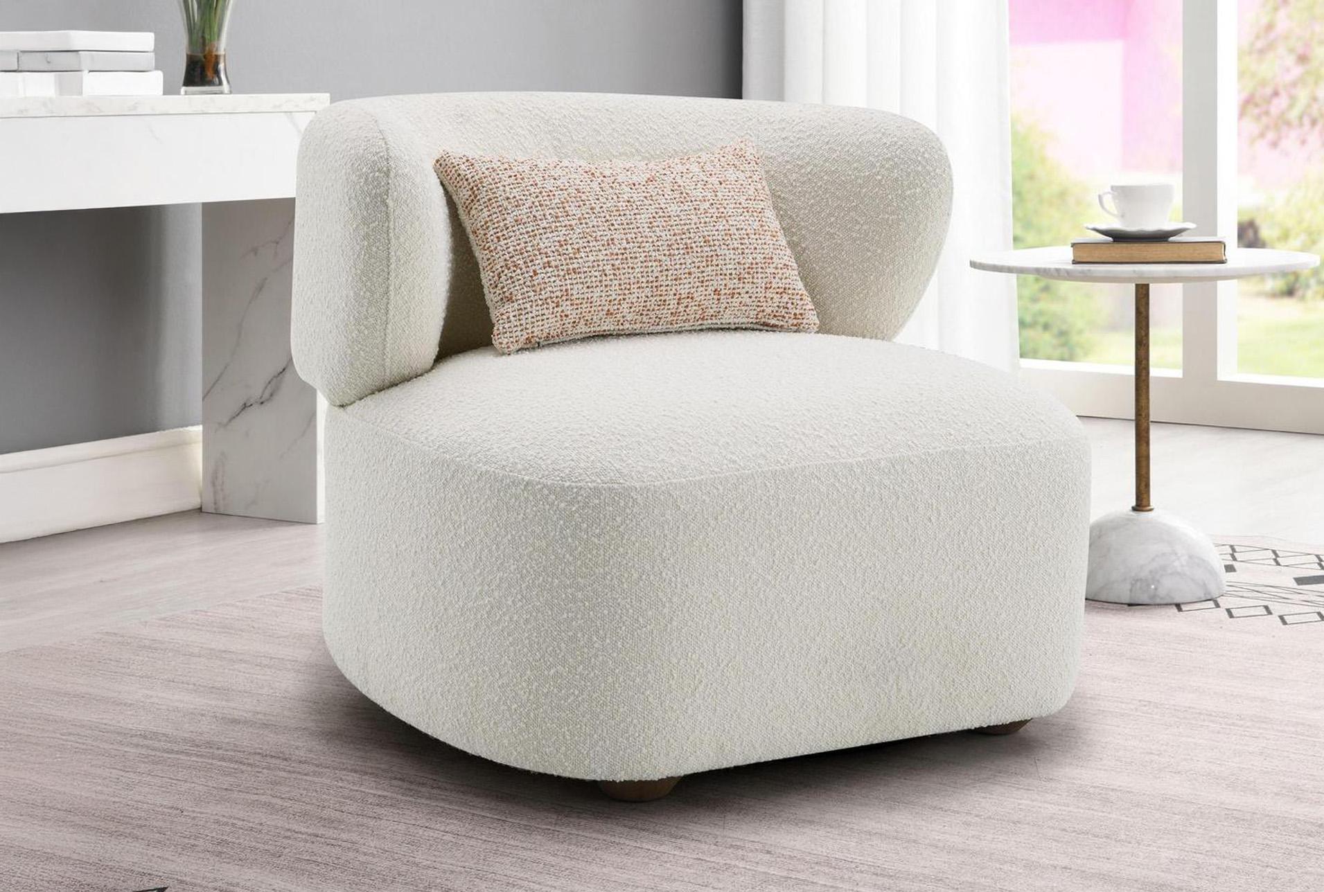 dharius beige boucle accent chair with pillow 1 dharius beige boucle accent chair with pillow