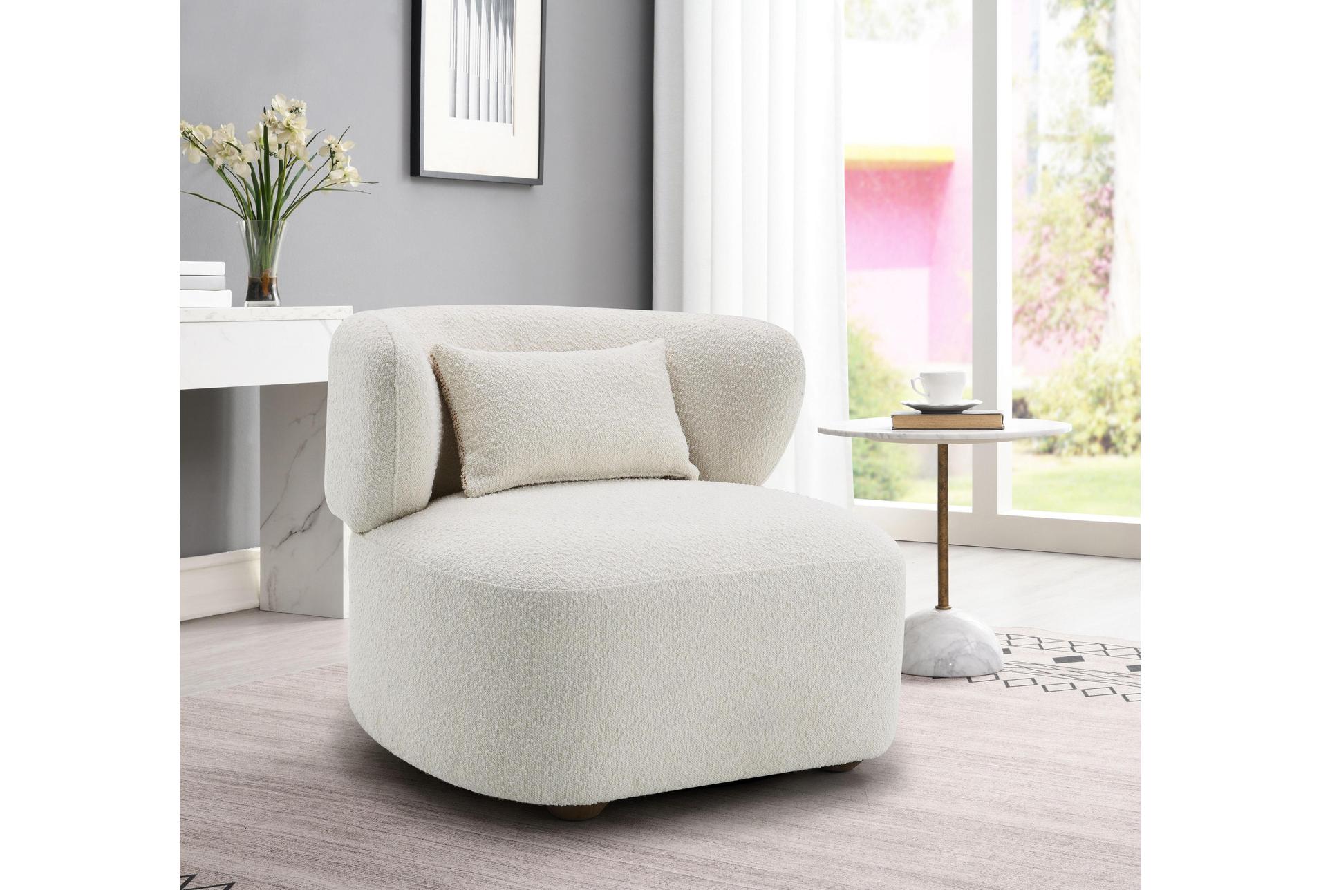 dharius beige boucle accent chair with pillow 10 dharius beige boucle accent chair with pillow