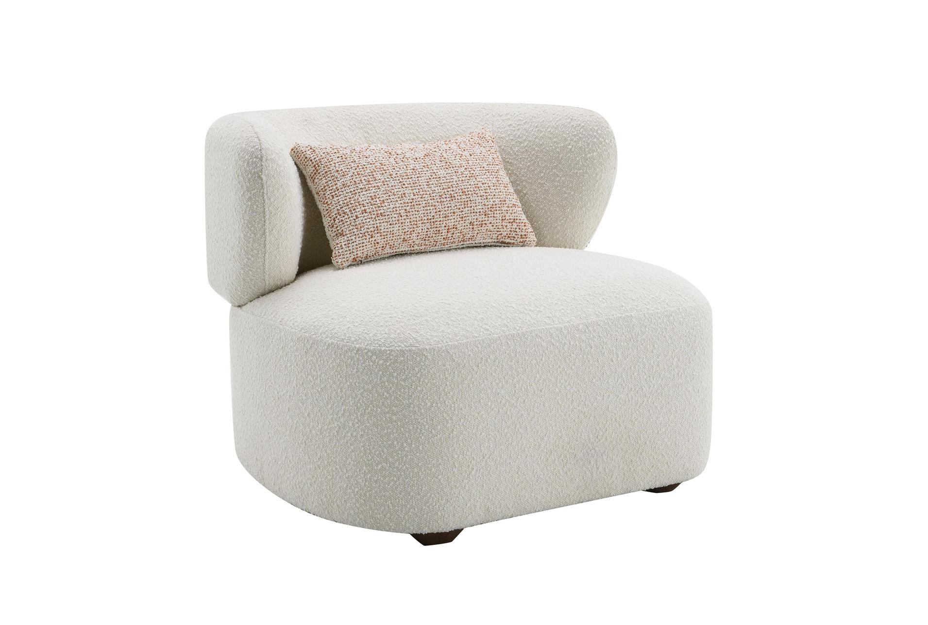 dharius beige boucle accent chair with pillow 12 dharius beige boucle accent chair with pillow