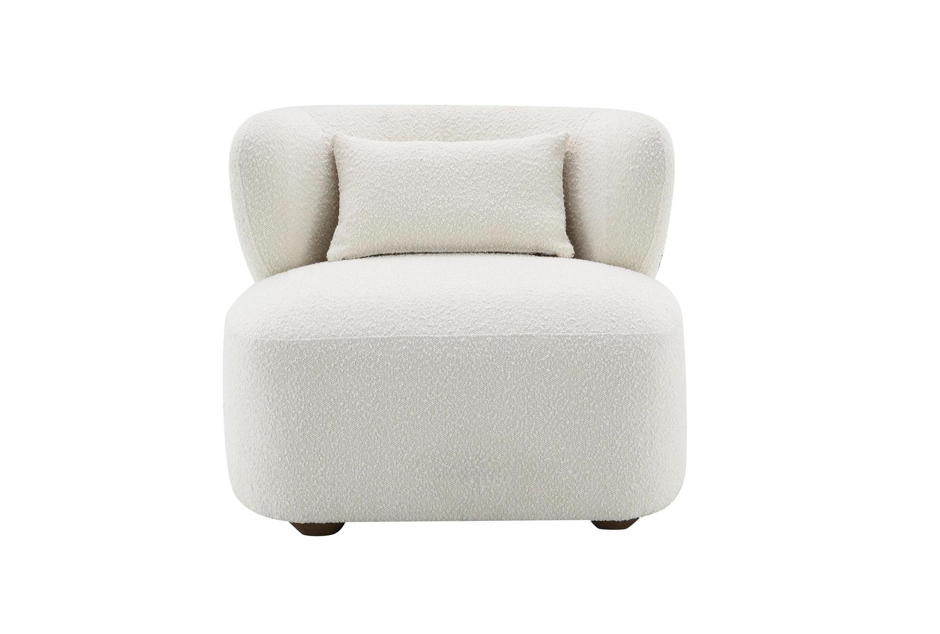 dharius beige boucle accent chair with pillow 13 dharius beige boucle accent chair with pillow