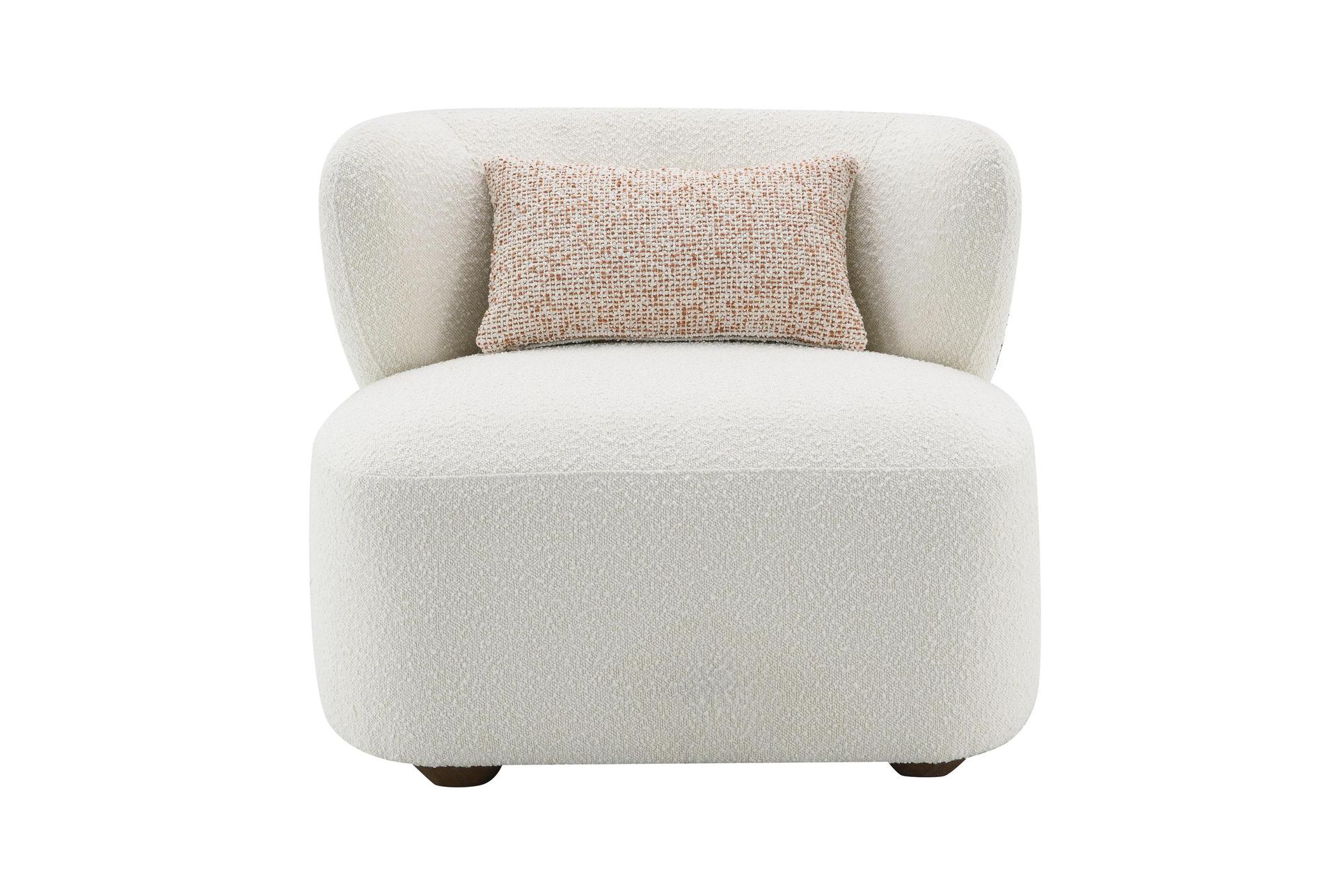 dharius beige boucle accent chair with pillow 14 dharius beige boucle accent chair with pillow