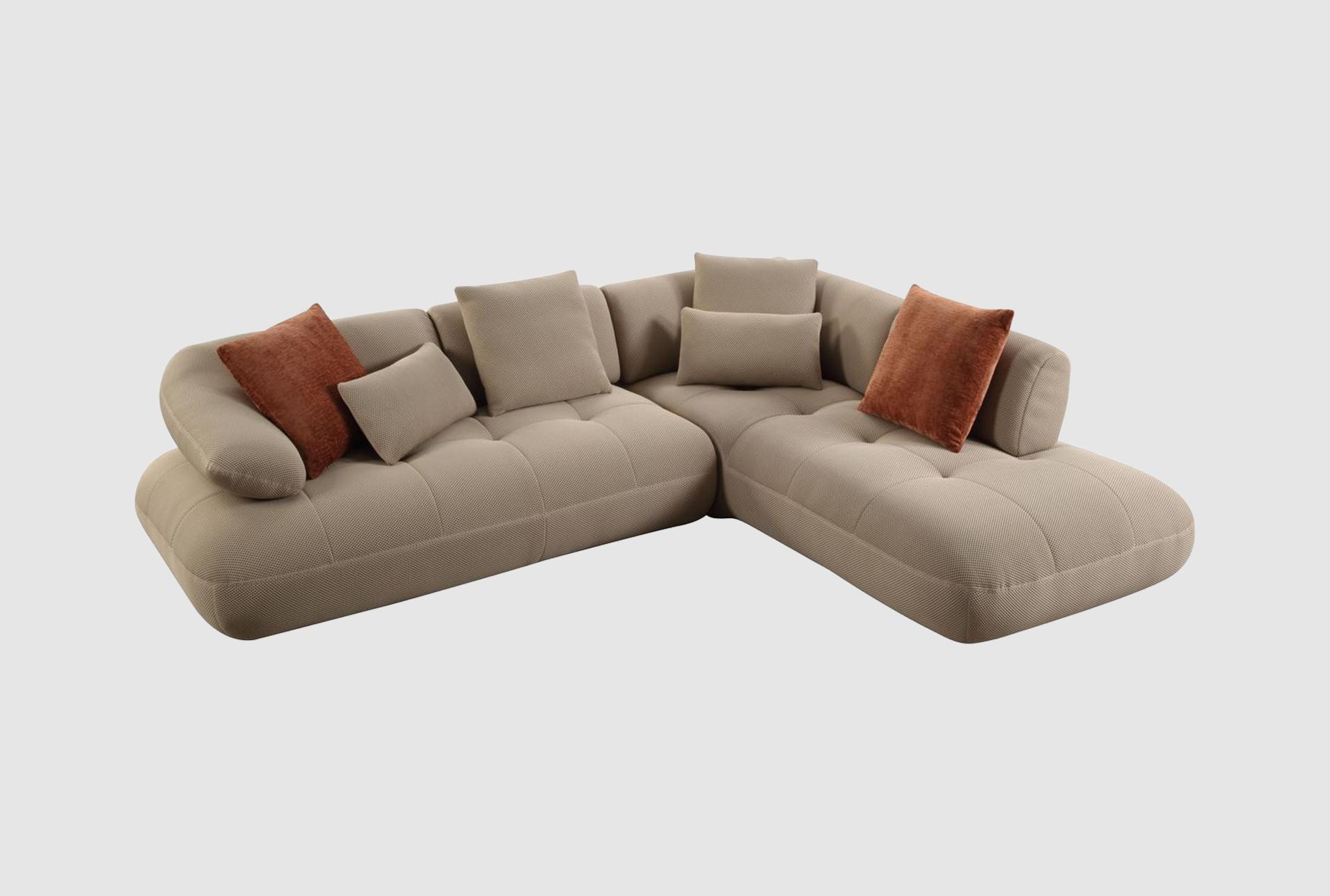 eleanora beige sectional sofa w/6 pillows 1 eleanora beige sectional sofa w/6 pillows