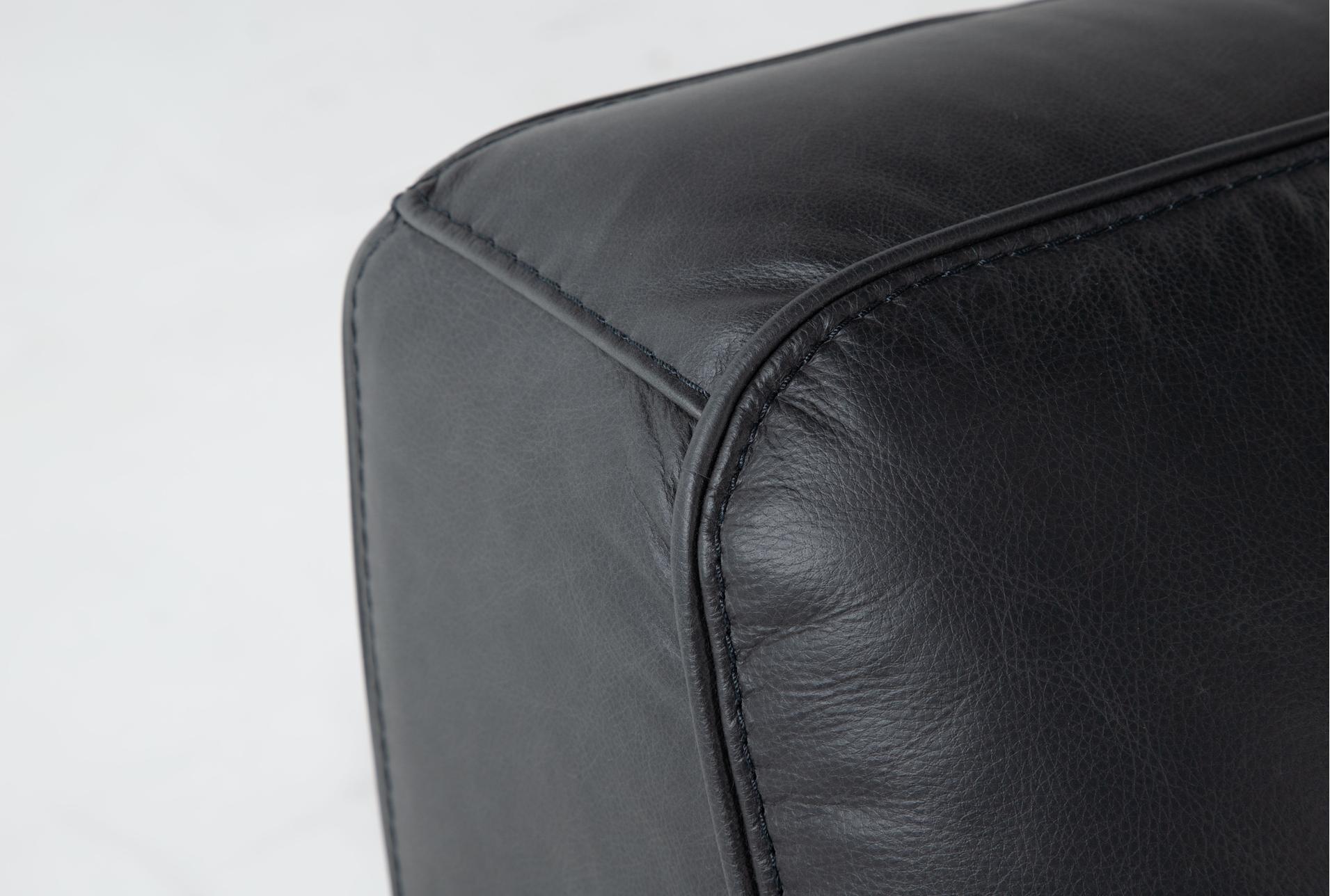 burton dark grey/black leather 91" armless sofa 10 burton dark grey/black leather 91" armless sofa
