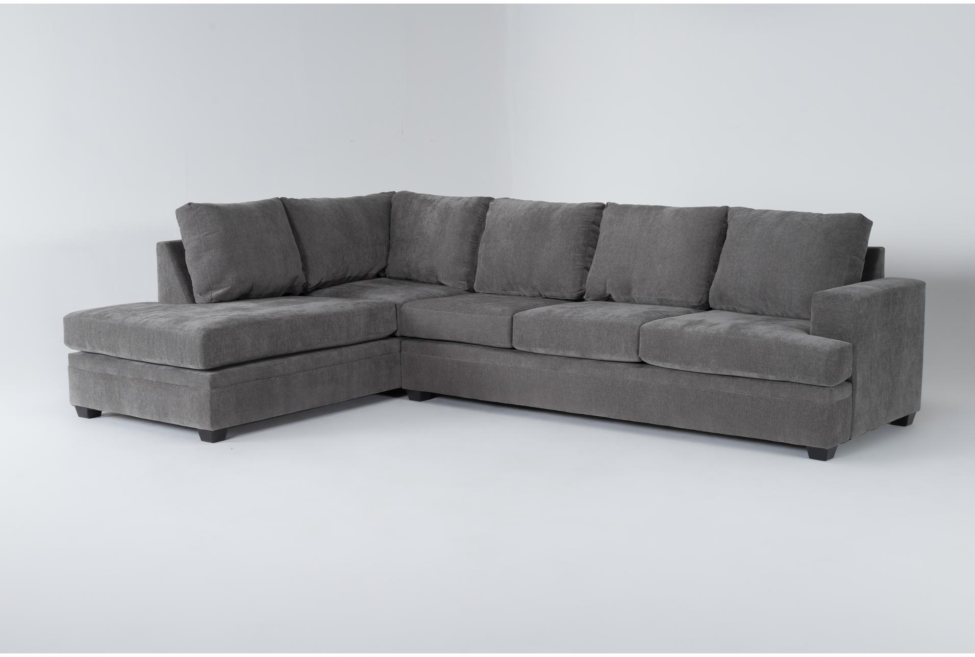 bonaterra charcoal grey fabric 127" 2 piece l-shaped sectional with left arm facing corner chaise | track arms 1 bonaterra charcoal grey fabric 127" 2 piece l-shaped sectional with left arm facing corner chaise | track arms